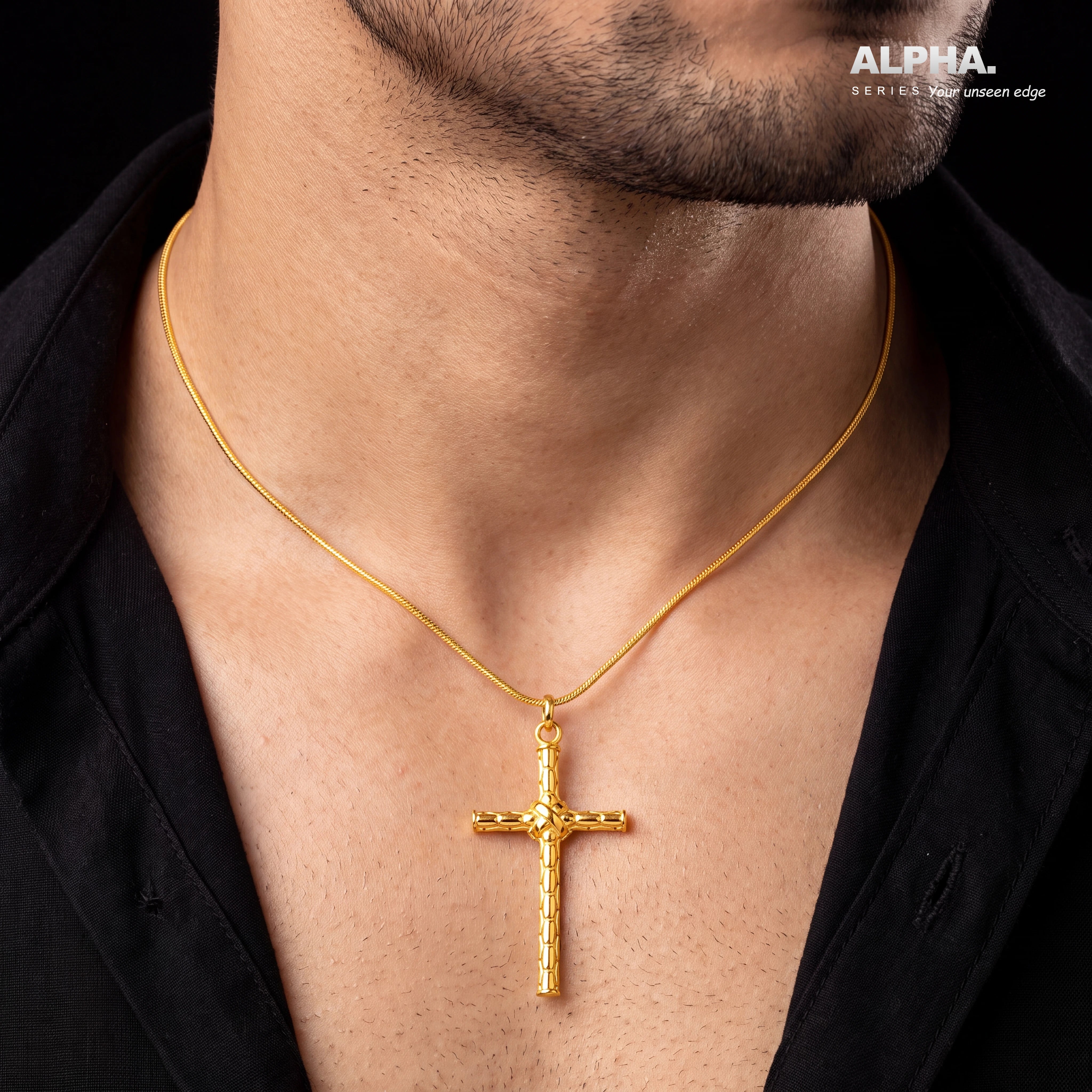 Gold Cross Pendant PGLT62-071