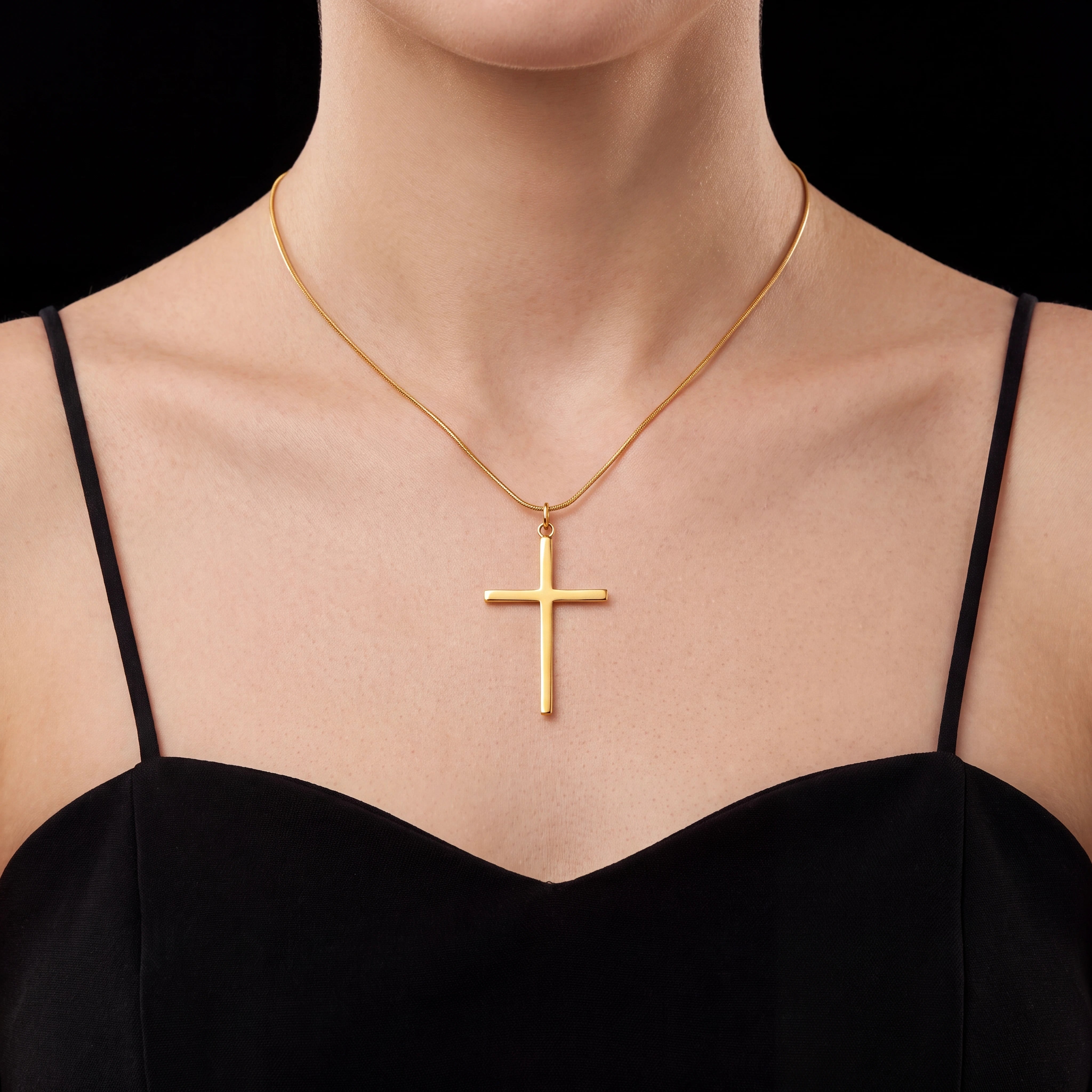 Gold Cross Pendant PGLT61-071