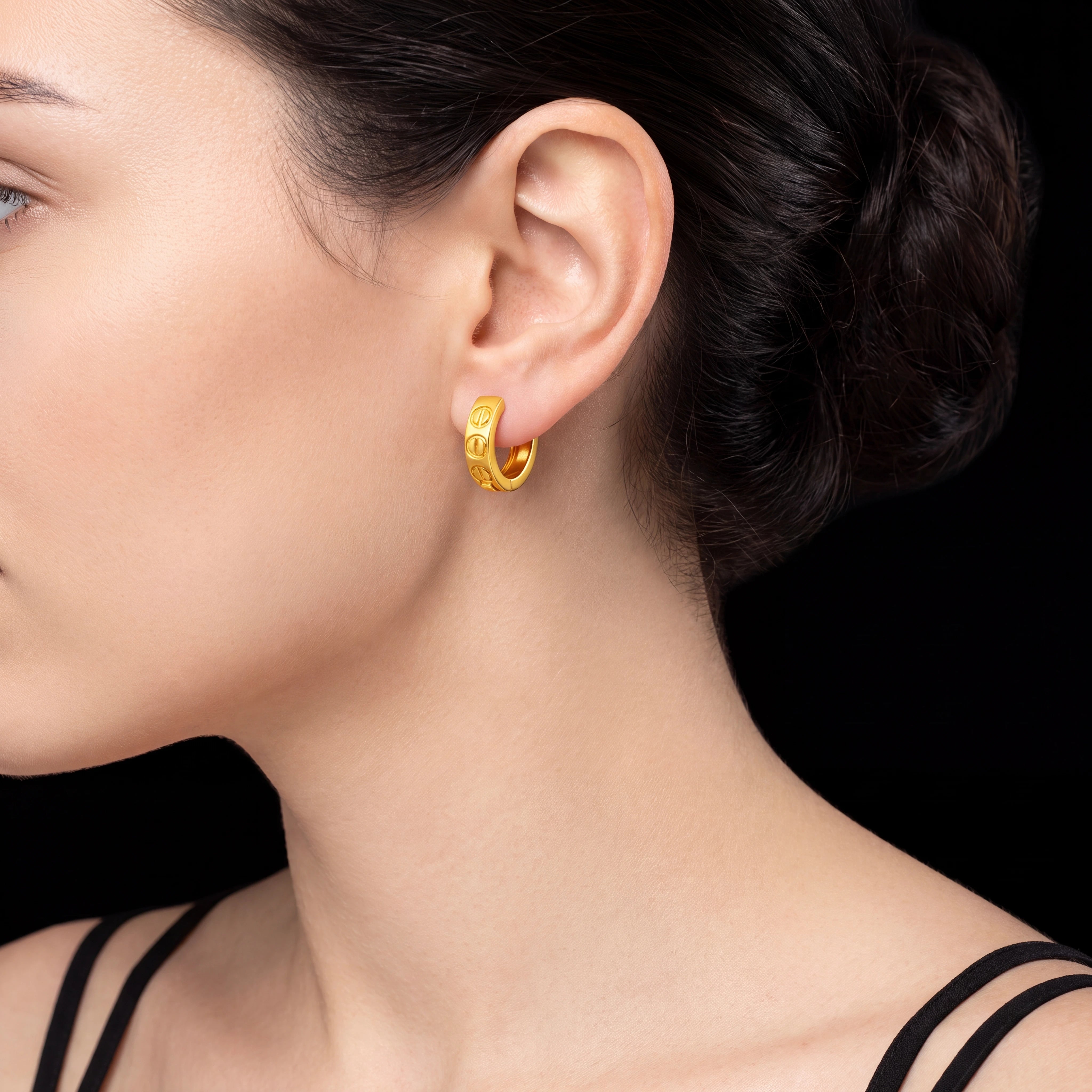 Golden Hoop Earring PGRST49-07