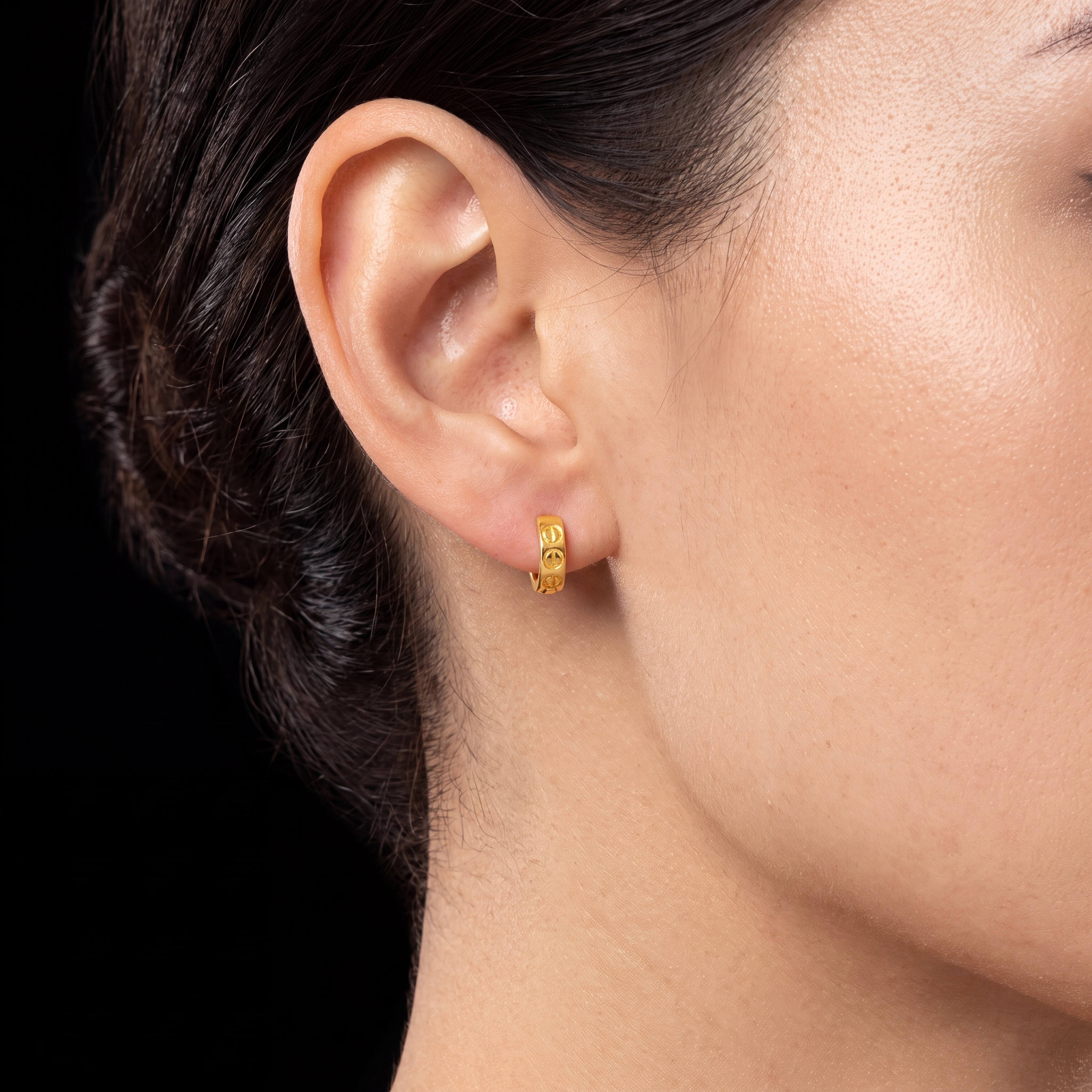 Golden Hoop Earring PGRST49-07