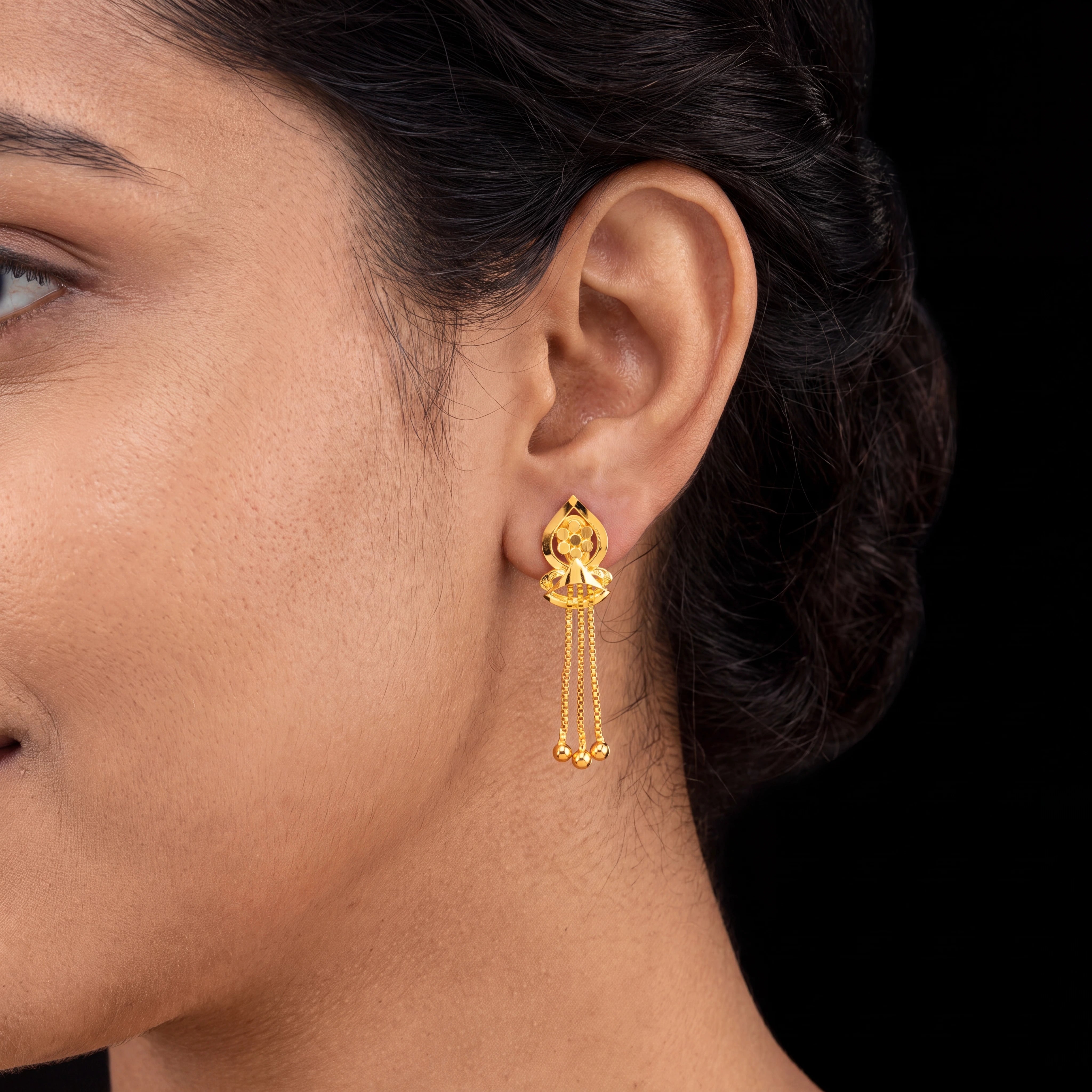 Golden Hanging Stud PGHST54-021