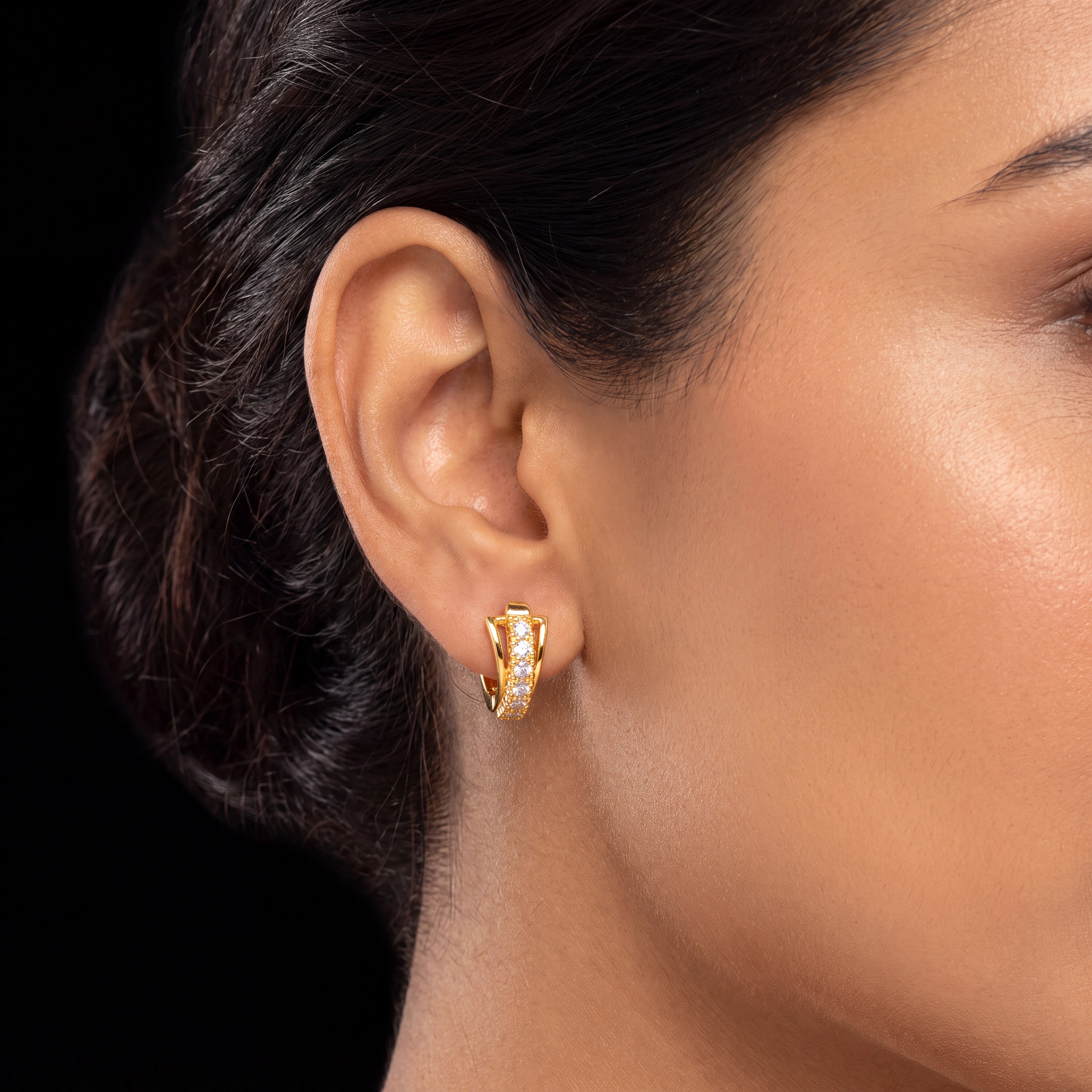 Gold Layered Hoop Earrings