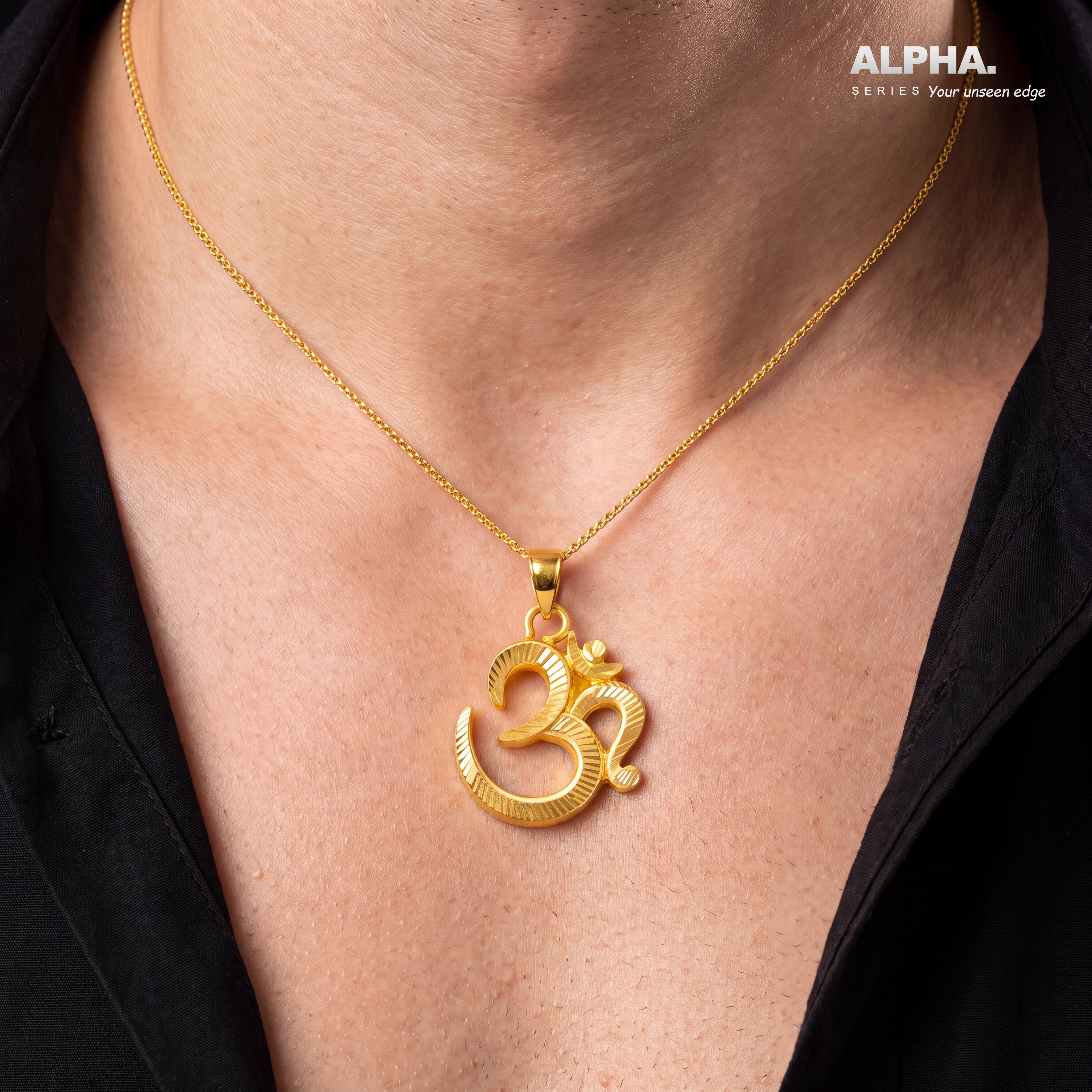 Om Gold Pendant PGLT24-081