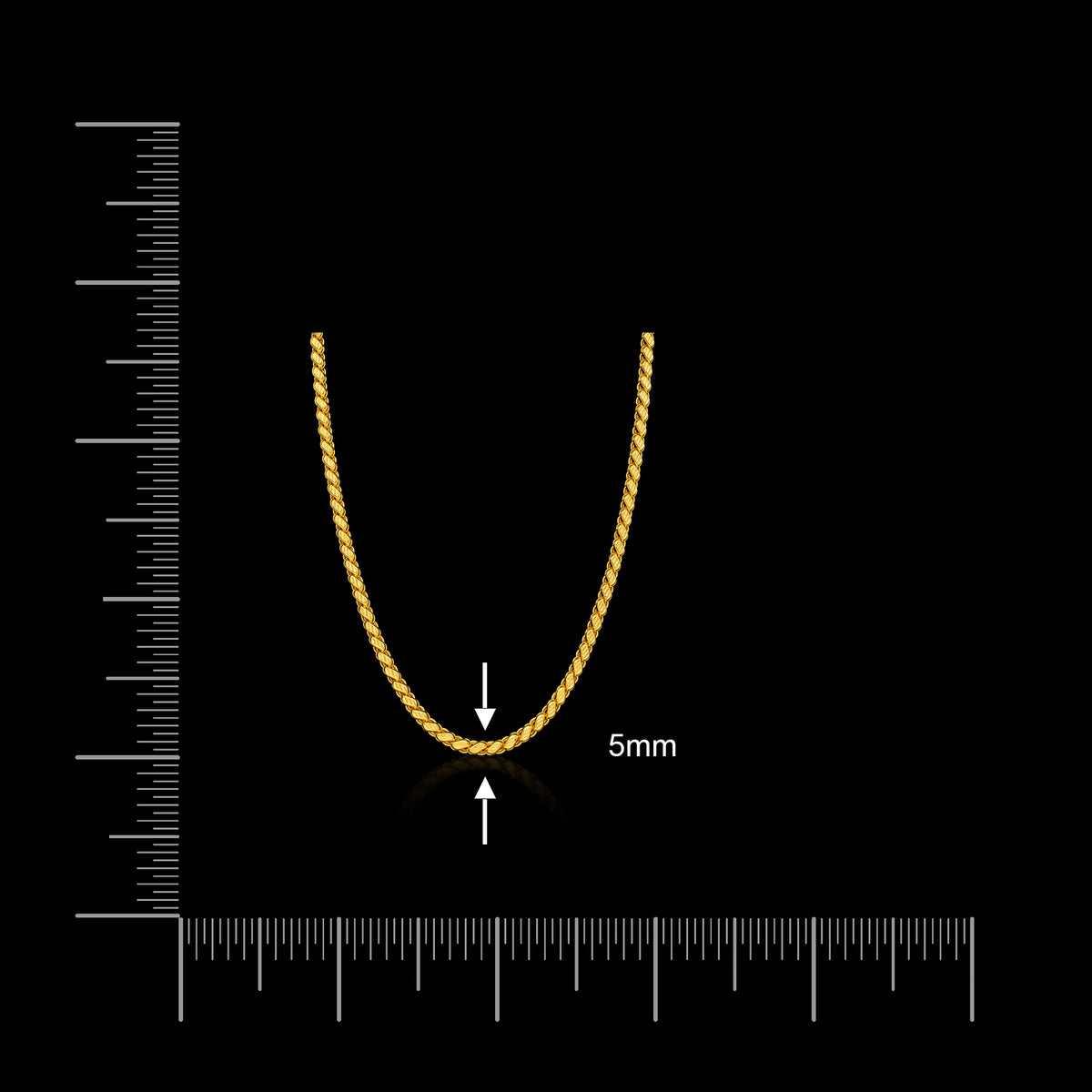 Fancy Twist Oval Link Plain Chain Gold Layered