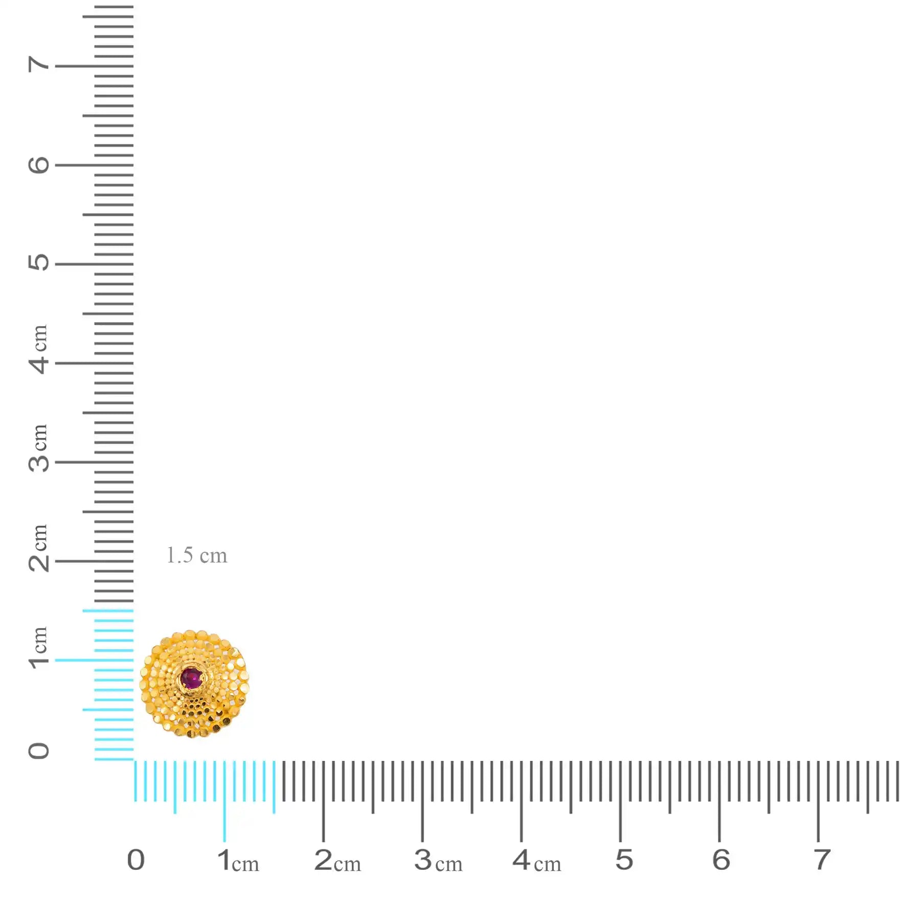 Beautiful Shop Red Stone Gold Layered Earrings Studs | Parakkat Jewels