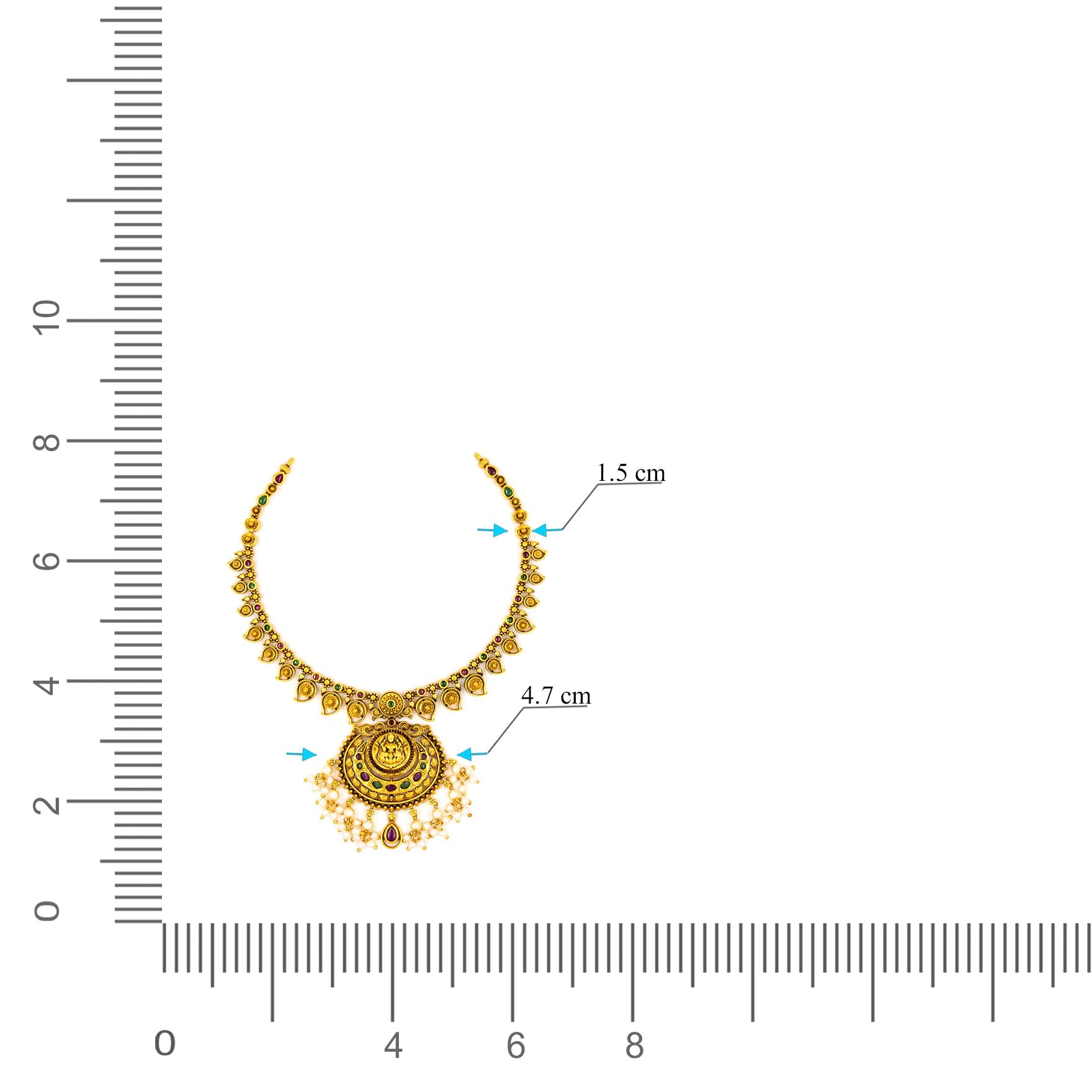 Sreshta Collection Gheru Necklace with Earrings PSGRNSSR12RG-086, PSGRHSTSR5RG-022