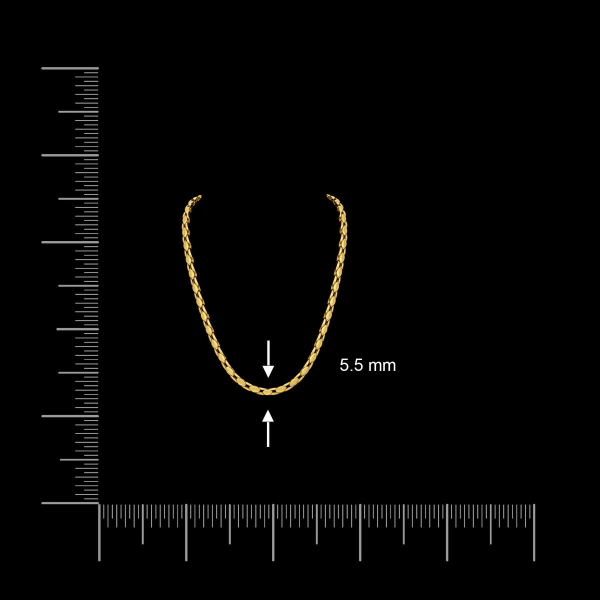 Gents Oval Link Fancy Broad Chain Gold Layered