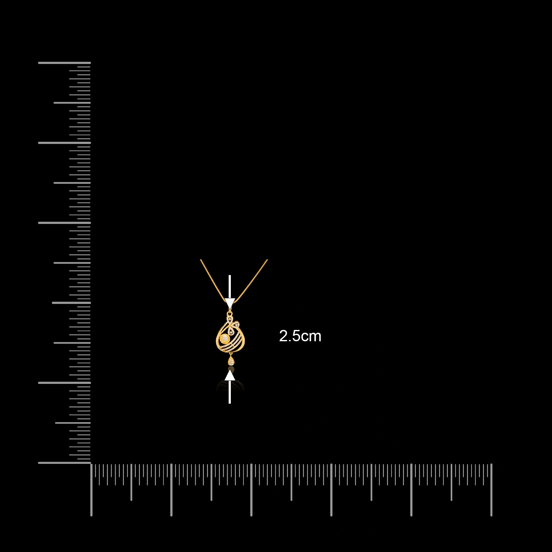 Premium Stone Pendant With Stud PMSHST79W-022, PMSLT16W-082