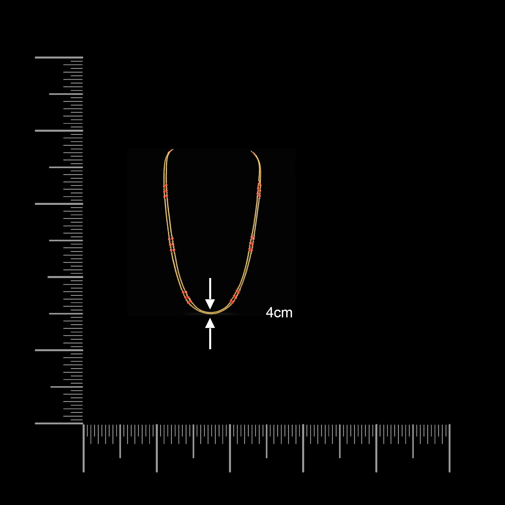 Classic Coral Bead Long chain PSC2-095