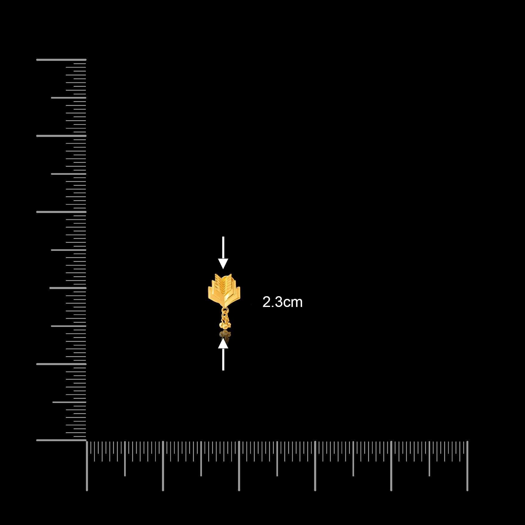 Golden Hanging Stud PGHST342-09
