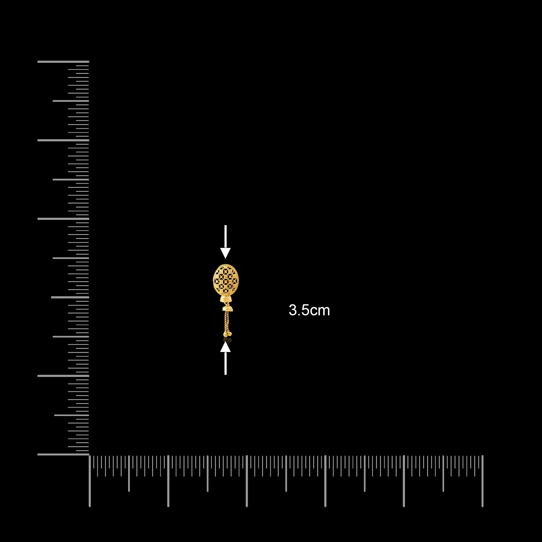 Golden Hanging Stud PGHST220-041