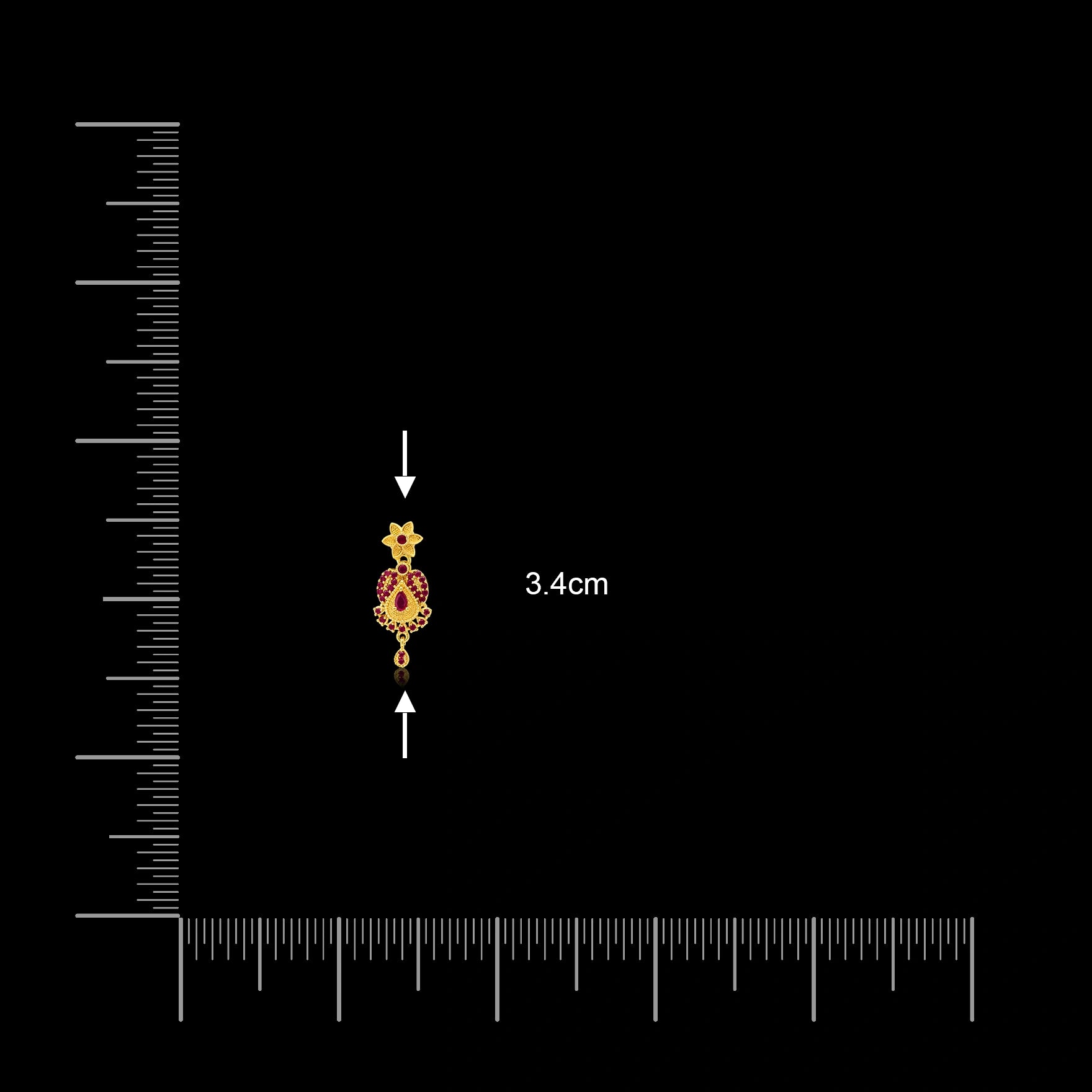 Stone Hanging Stud PSHST154R-041