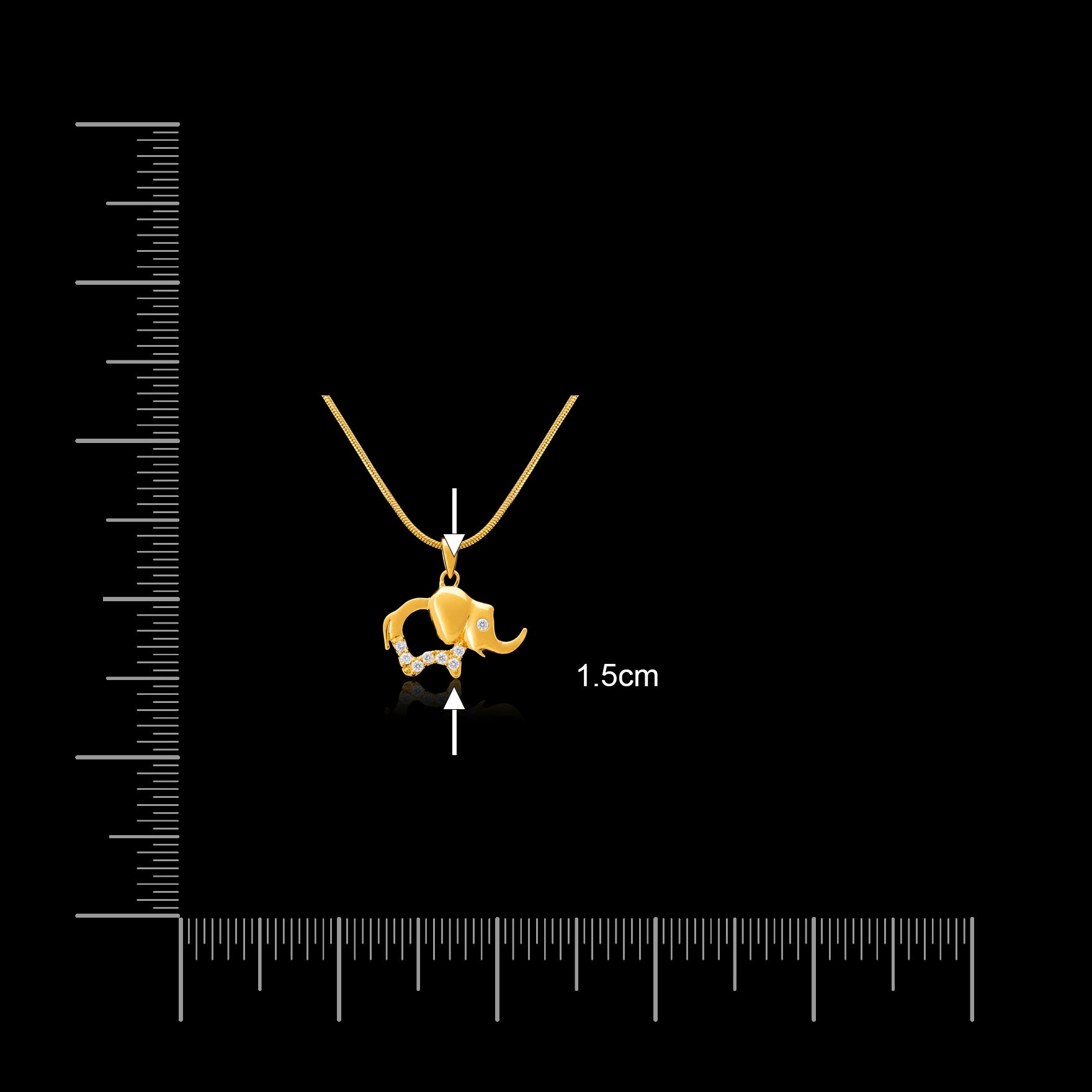 24CT Gold Layered Stone Pendant PSLT18W-021
