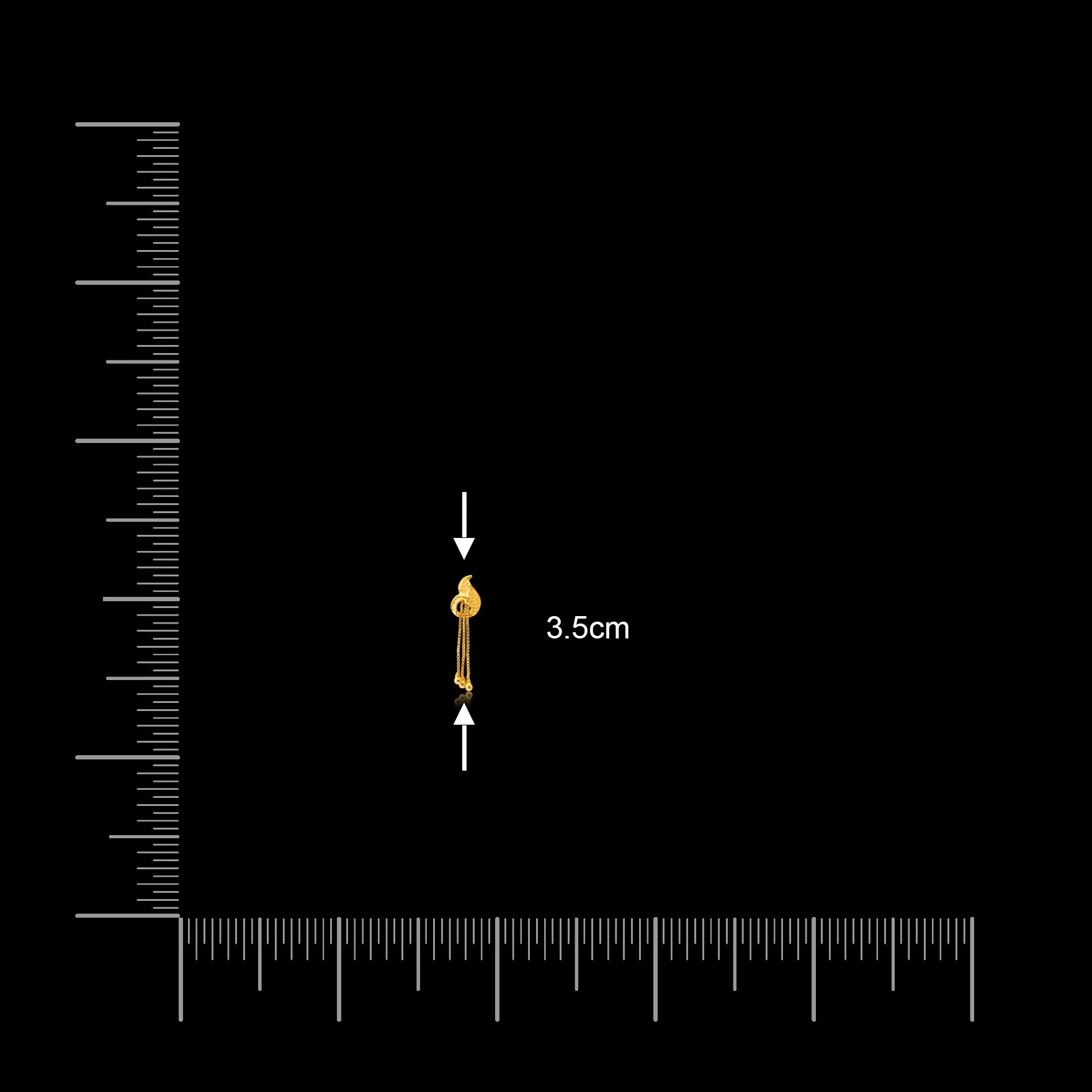 Golden Hanging Stud PGHST51-021