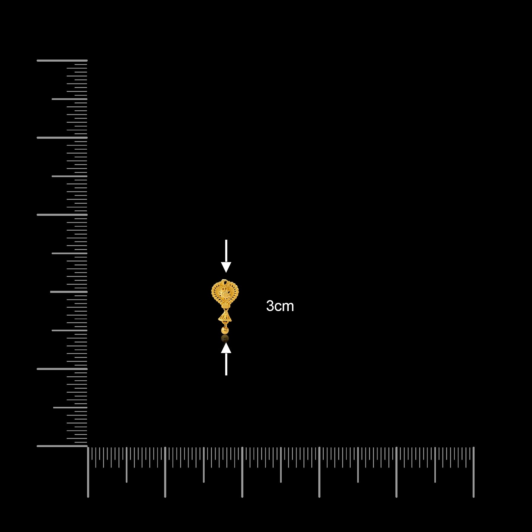 Golden Hanging Stud PGHST56-021
