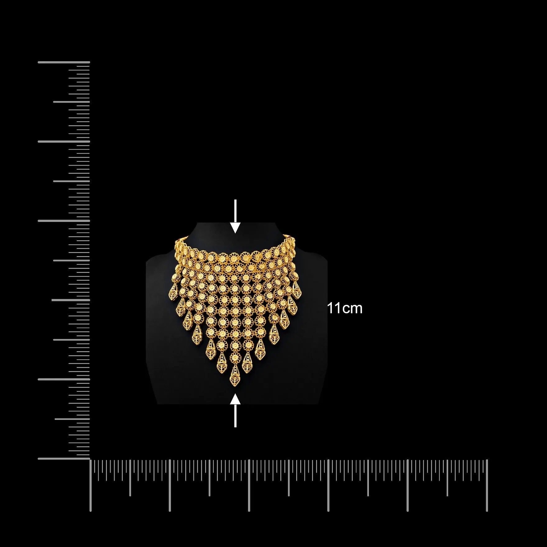 Golden Necklace Short with Golden Stud PGNS6-0301, PGHST86-061