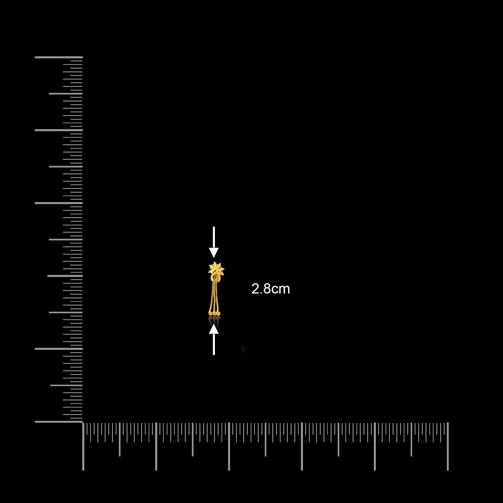 Golden Hanging Stud PGHST29a-021