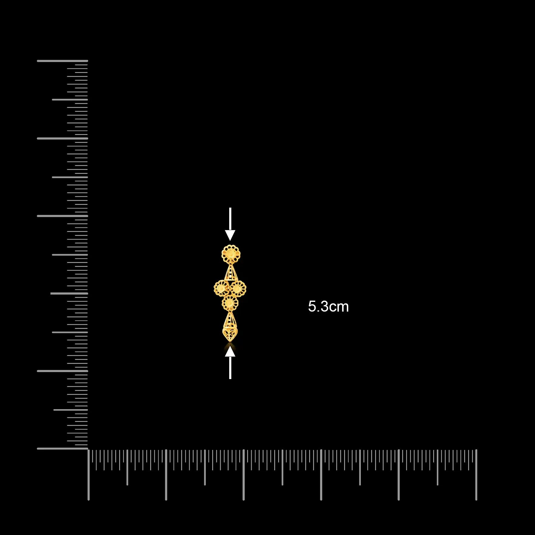 Golden Necklace Short with Golden Stud PGNS9-0301, PGHST89-061