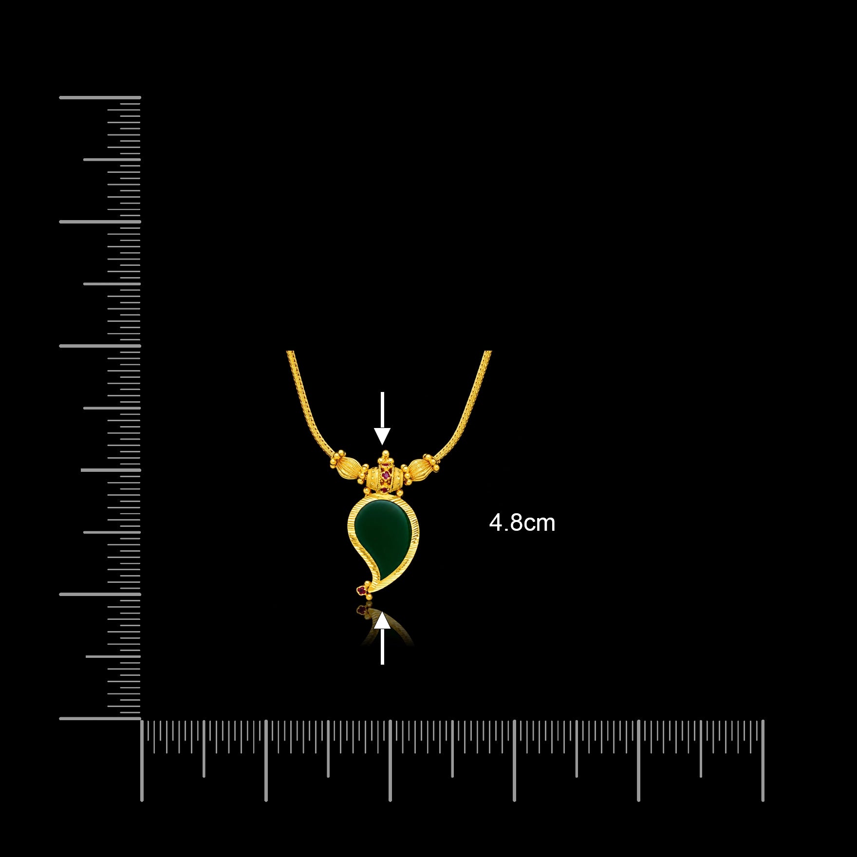 Palakka Mango Green Stone Necklace PSPKNMG4-036