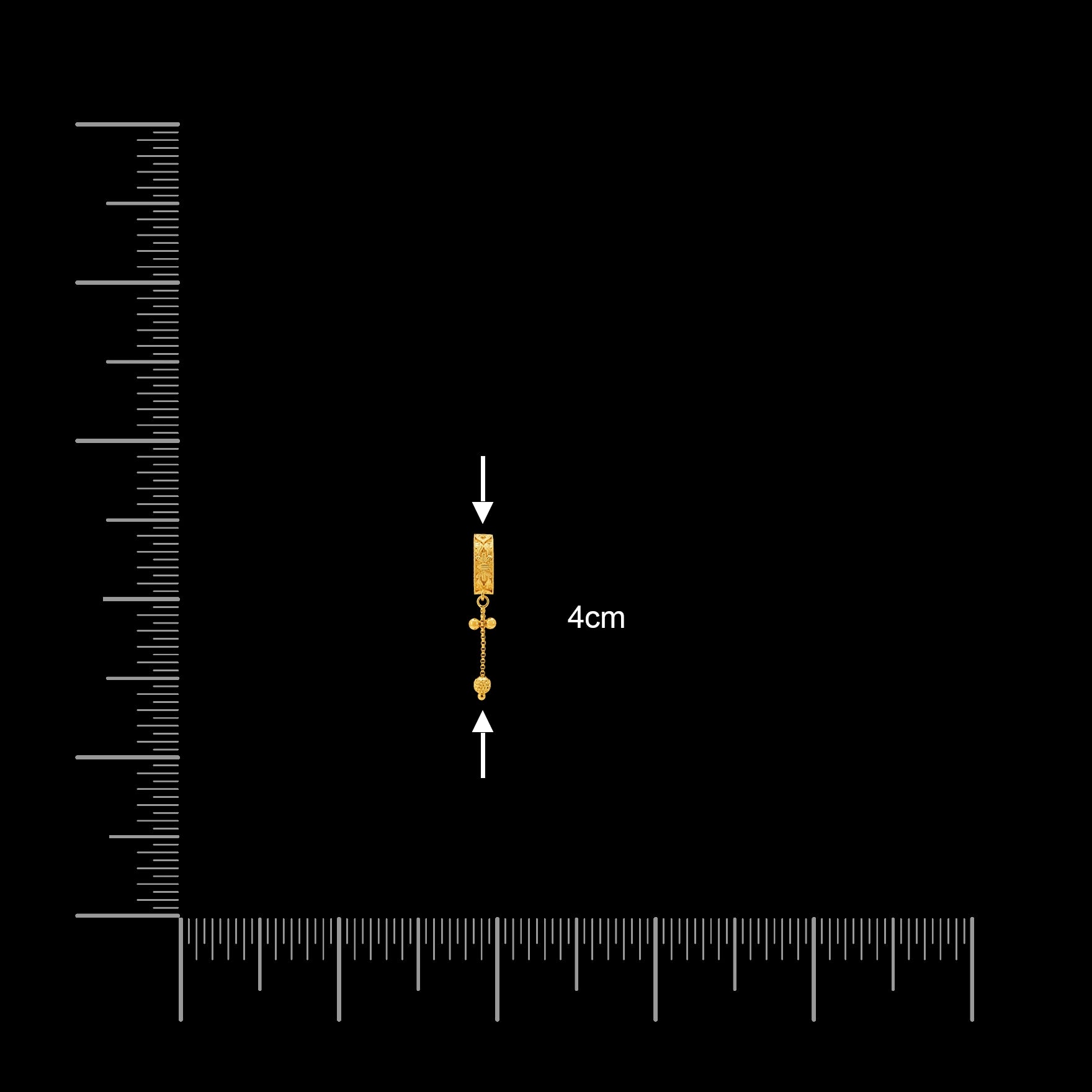 Golden Hanging Stud PGHST66-021