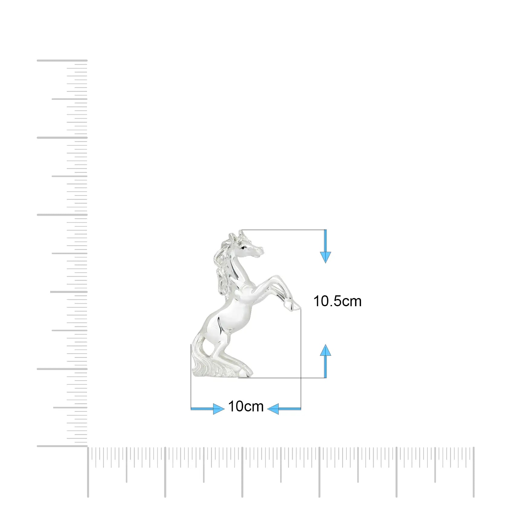 Royal Stallion Silver Décor Statue PIDRSHR3-003