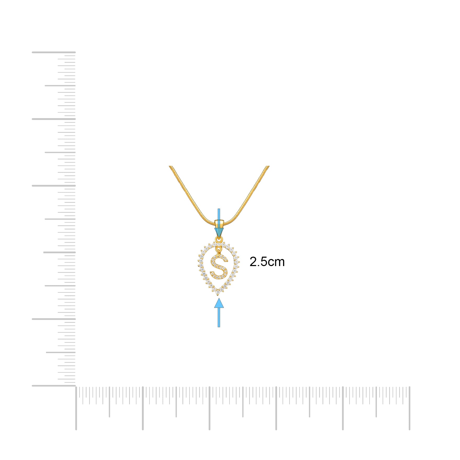 24CT Gold Layered Pendant PSLT39W-002