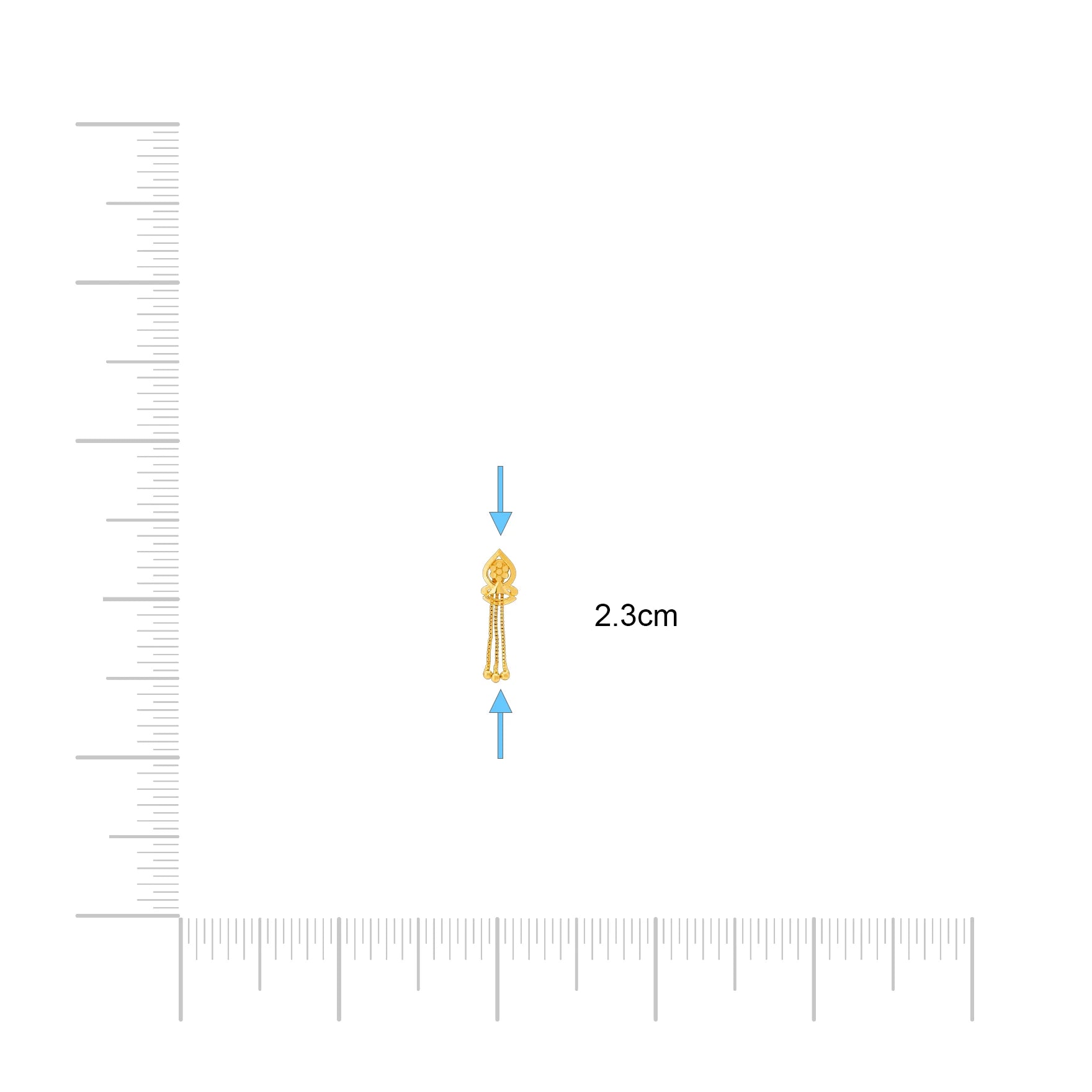 Golden Hanging Stud PGHST327-09