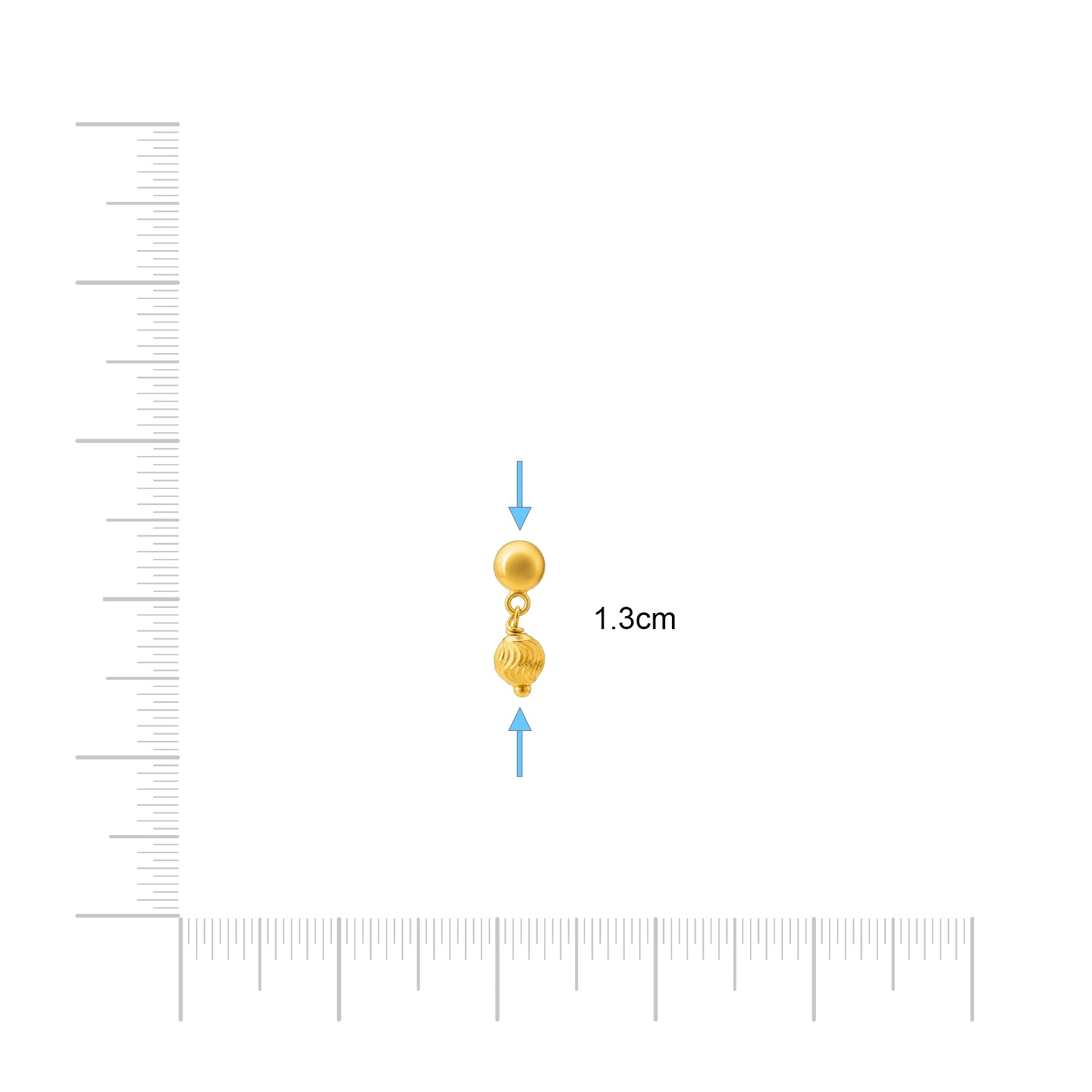 Golden Hanging Stud PGHST24-07
