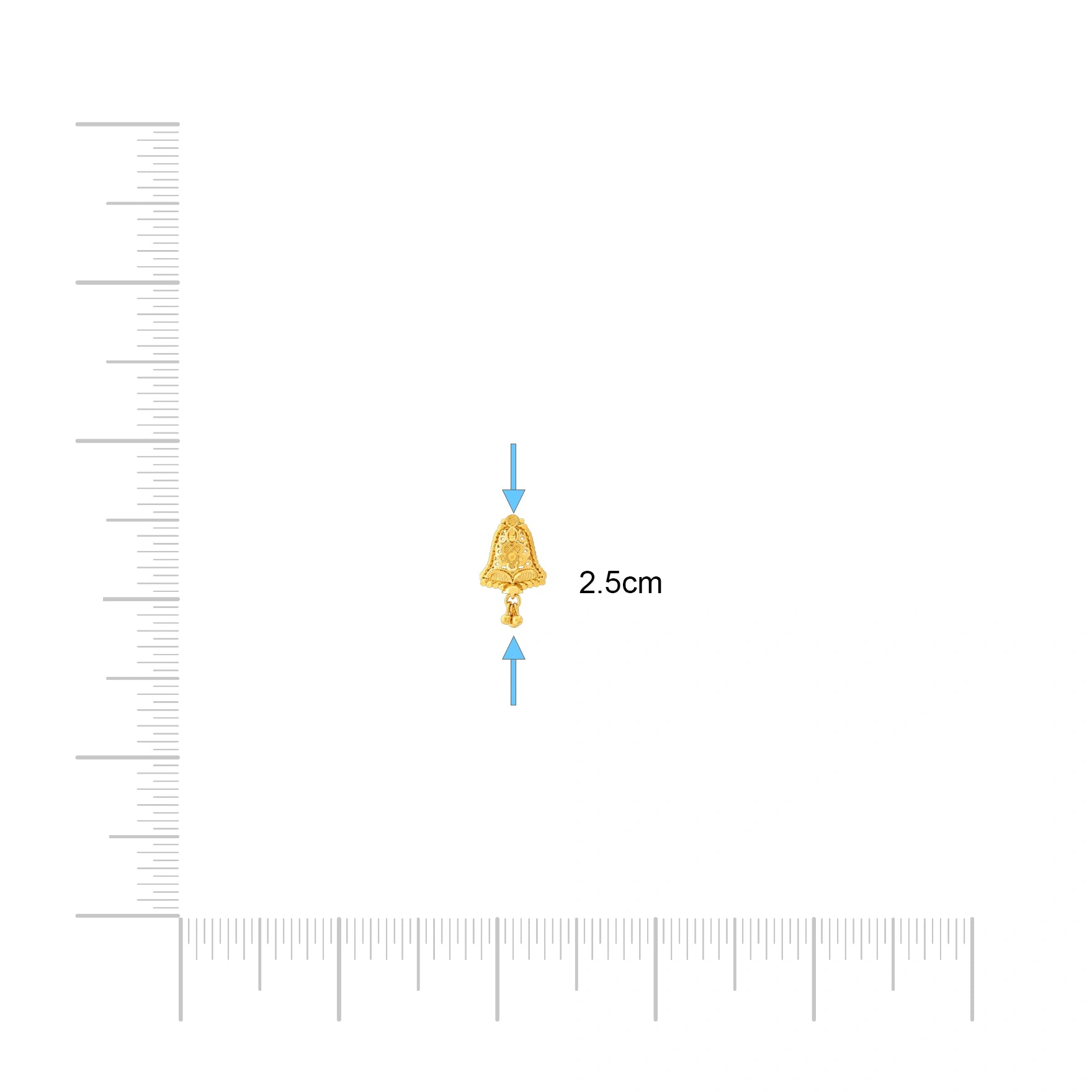 Golden Hanging Stud PGHST346-09