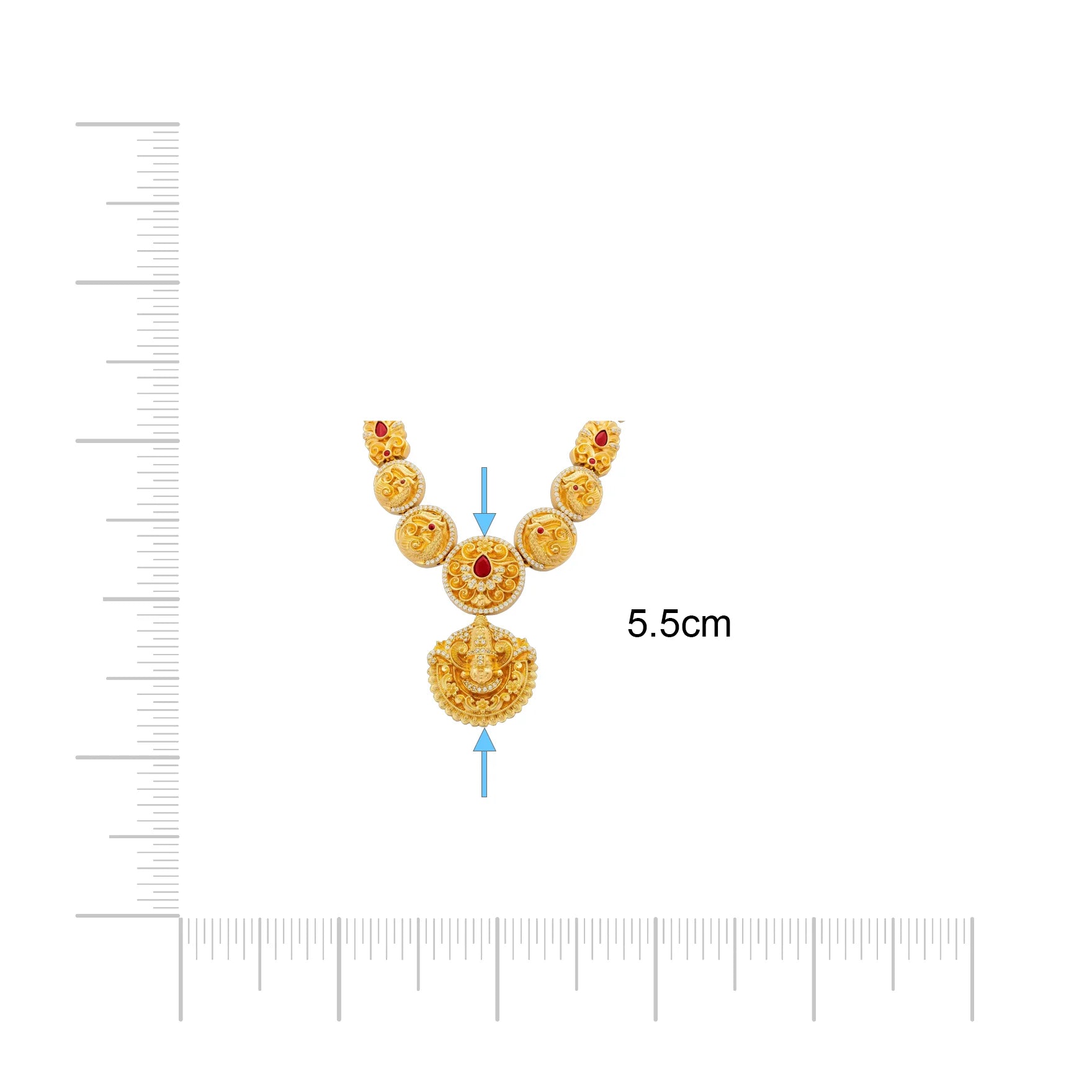 Ruby stone gheru necklace with Stud PSGRNSSR63WRG-037, PSGRHSTSR19WR-082