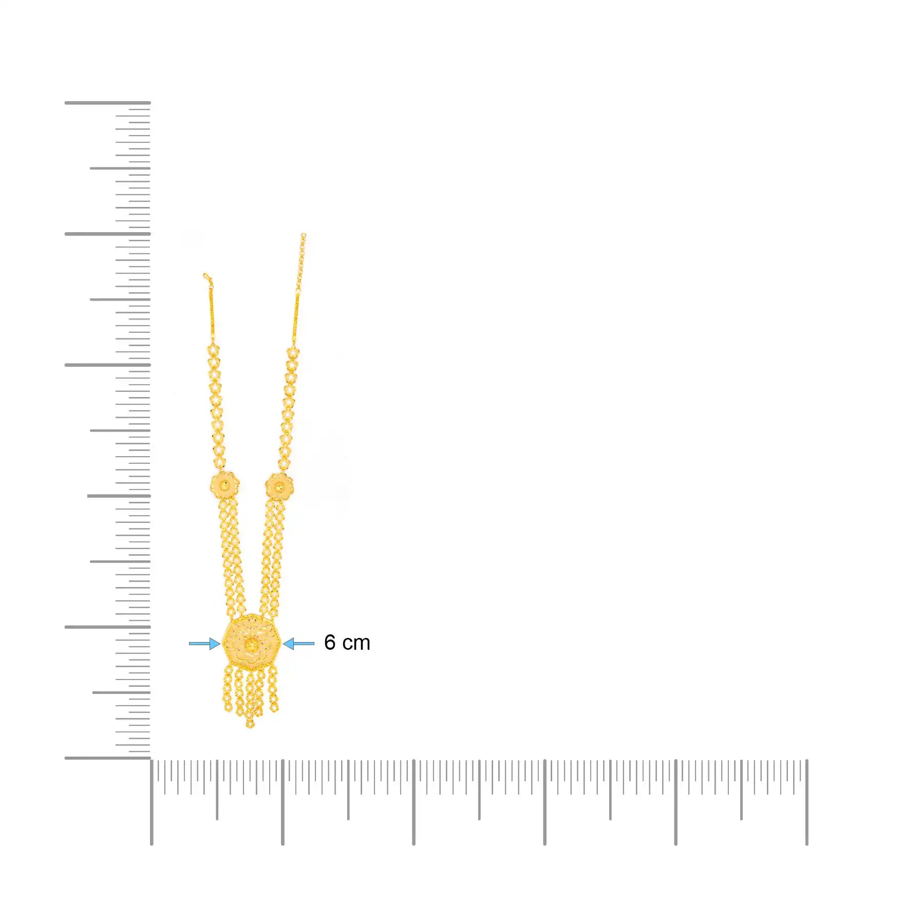 Golden Necklace with stud PGNL36-0621,PGHST19-002
