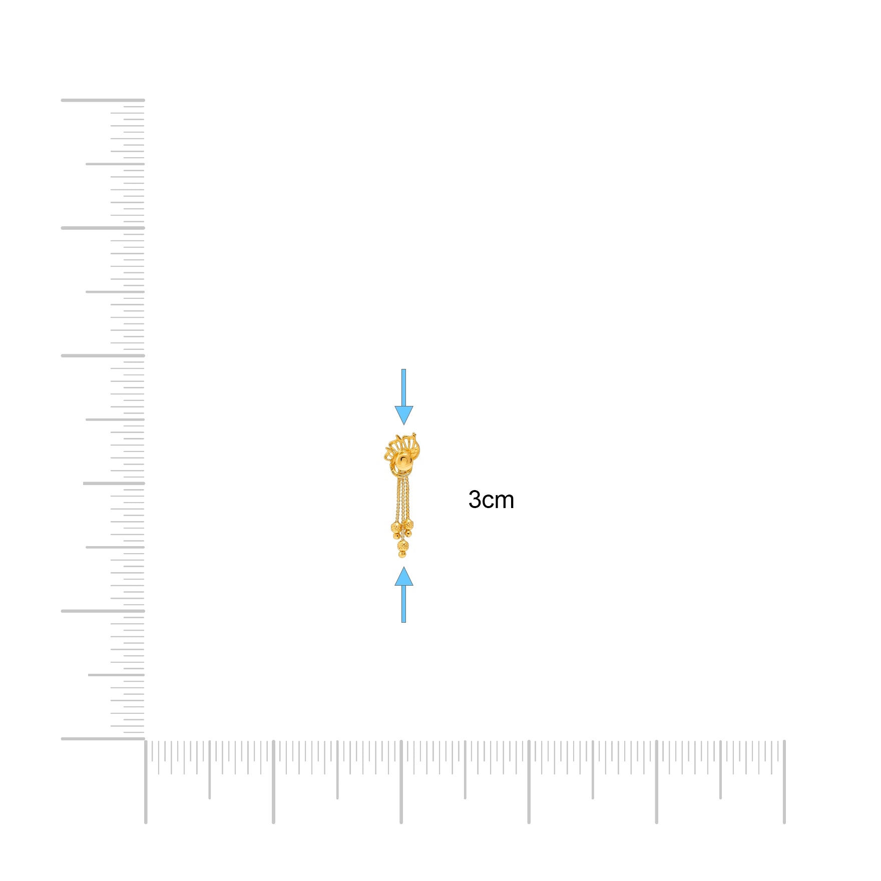 Golden Hanging Stud PGHST58-021