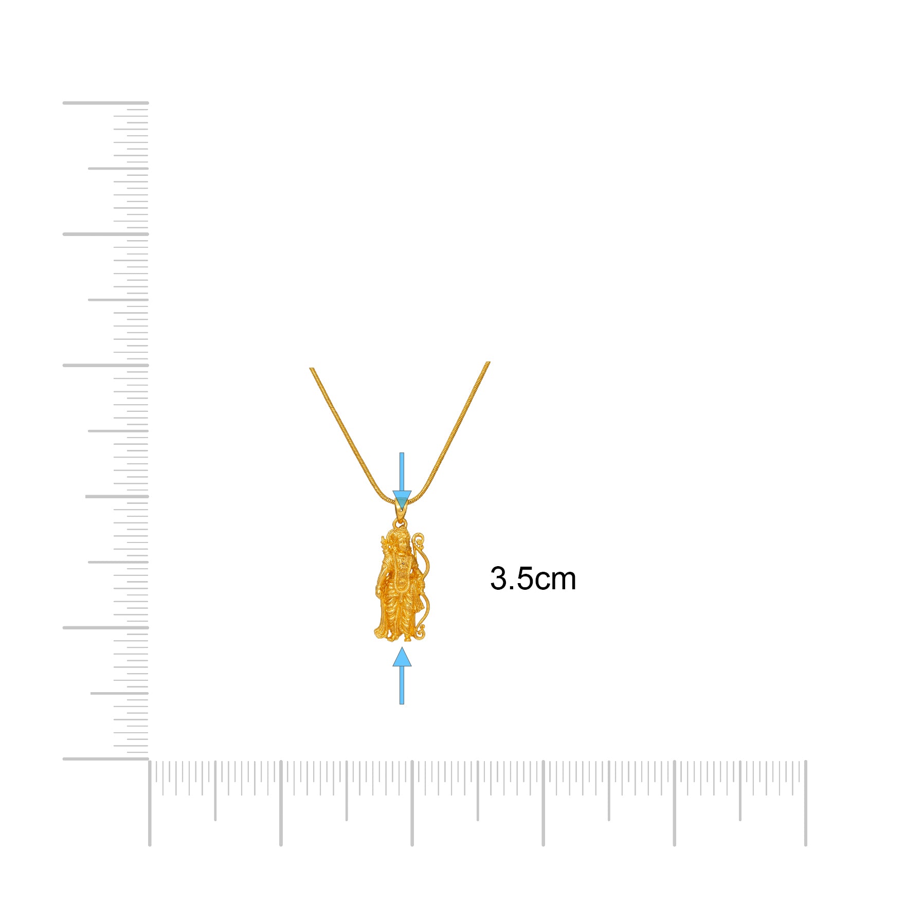 Sree Ram Figurative Gold Pendant PGLT22-081