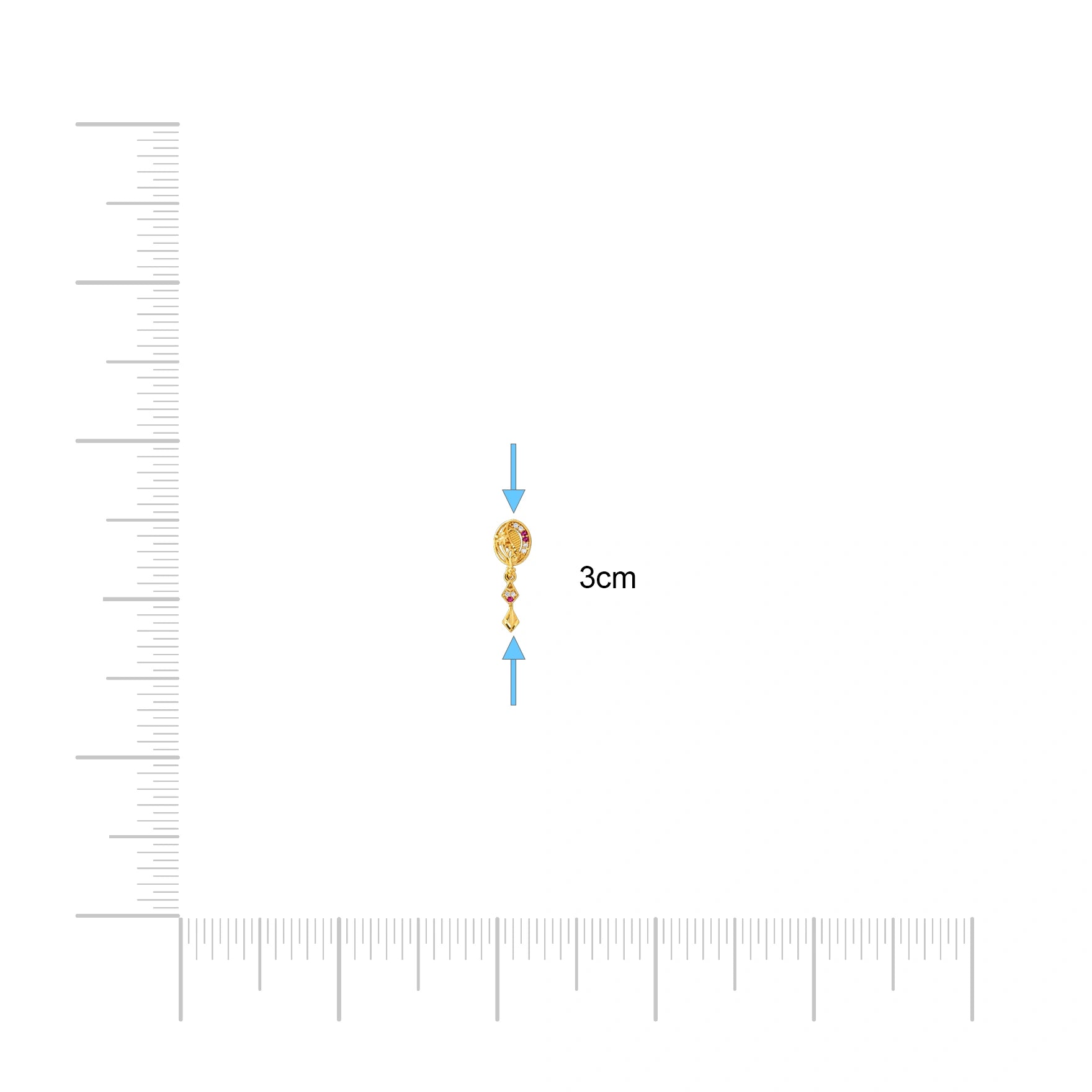 Stone Hanging Stud PSHST32WR-021