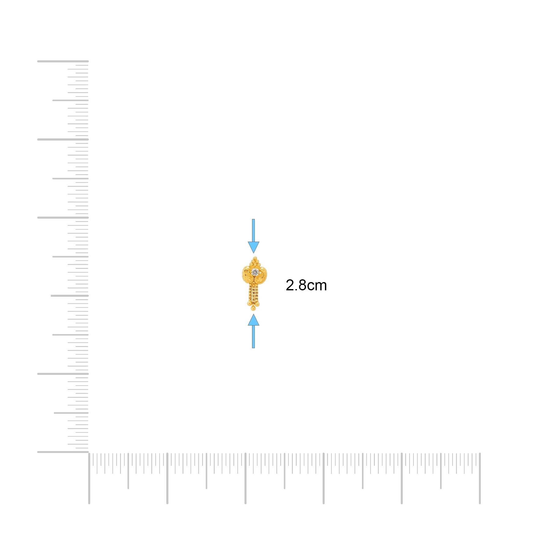 Stone Hanging Stud PSHST49W-09