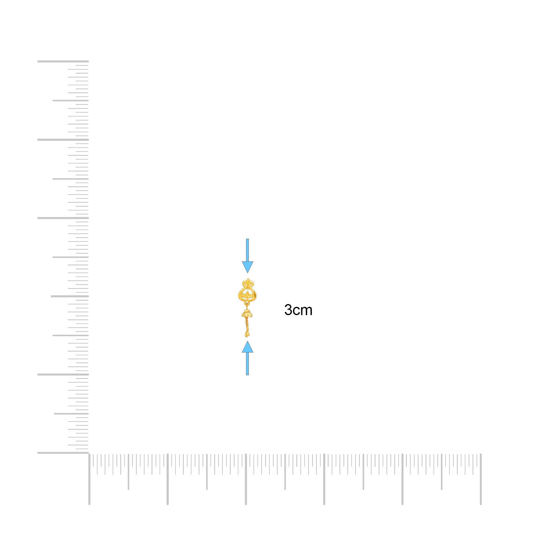 Golden Hanging Stud PGHST27-011