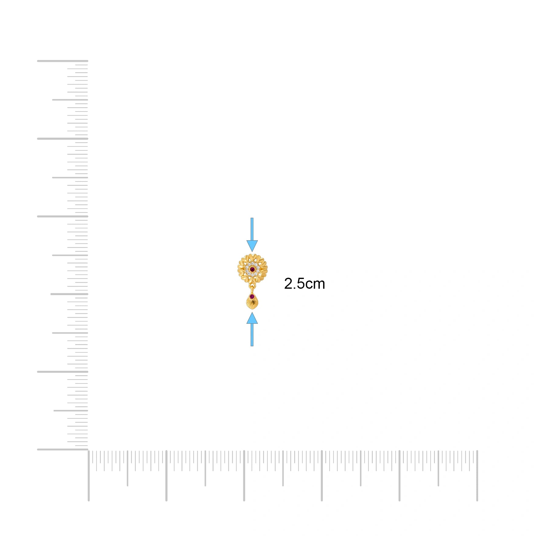 Stone Hanging Stud PSHST283WR-001
