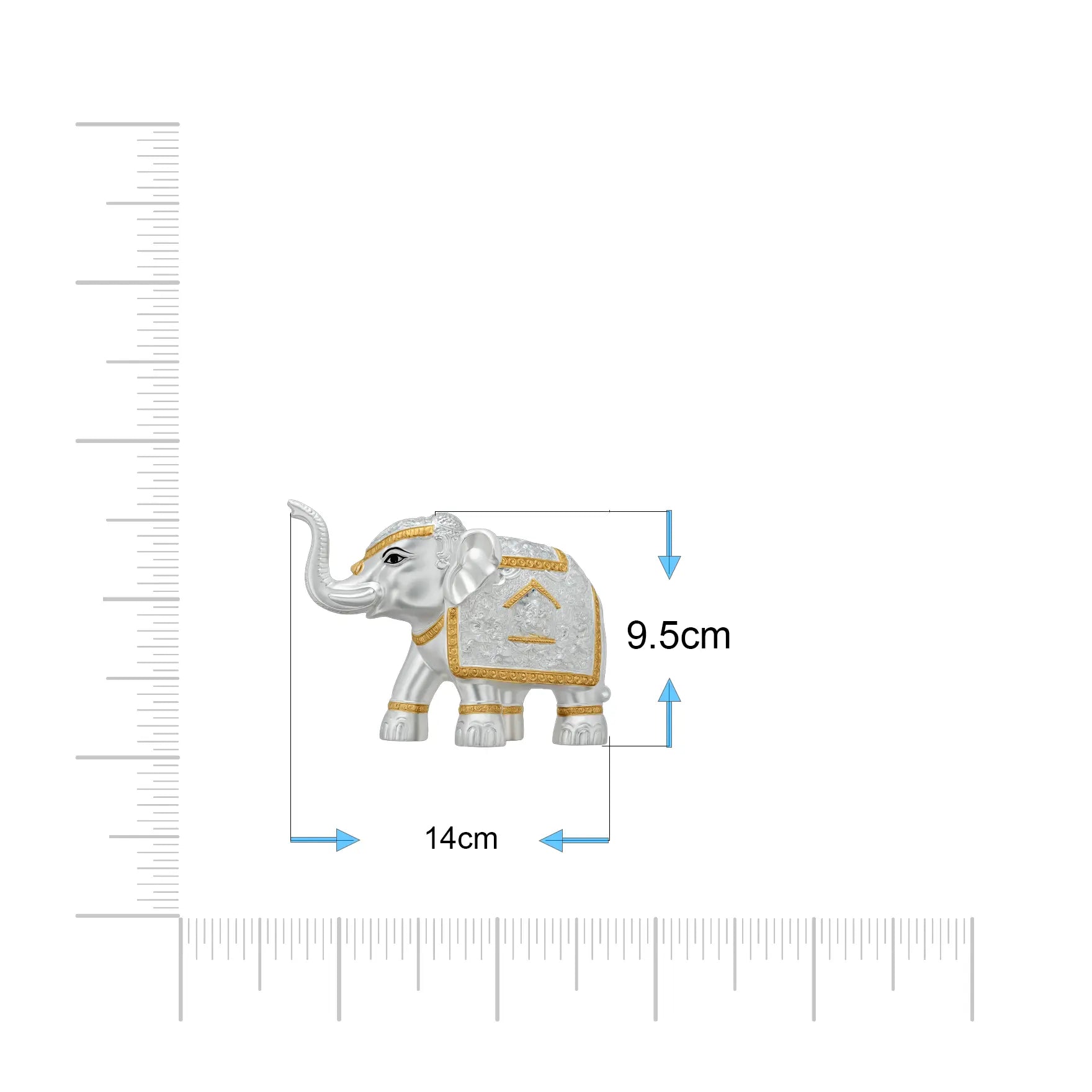 Silver Elephant Figurine PIDRSEL10-002