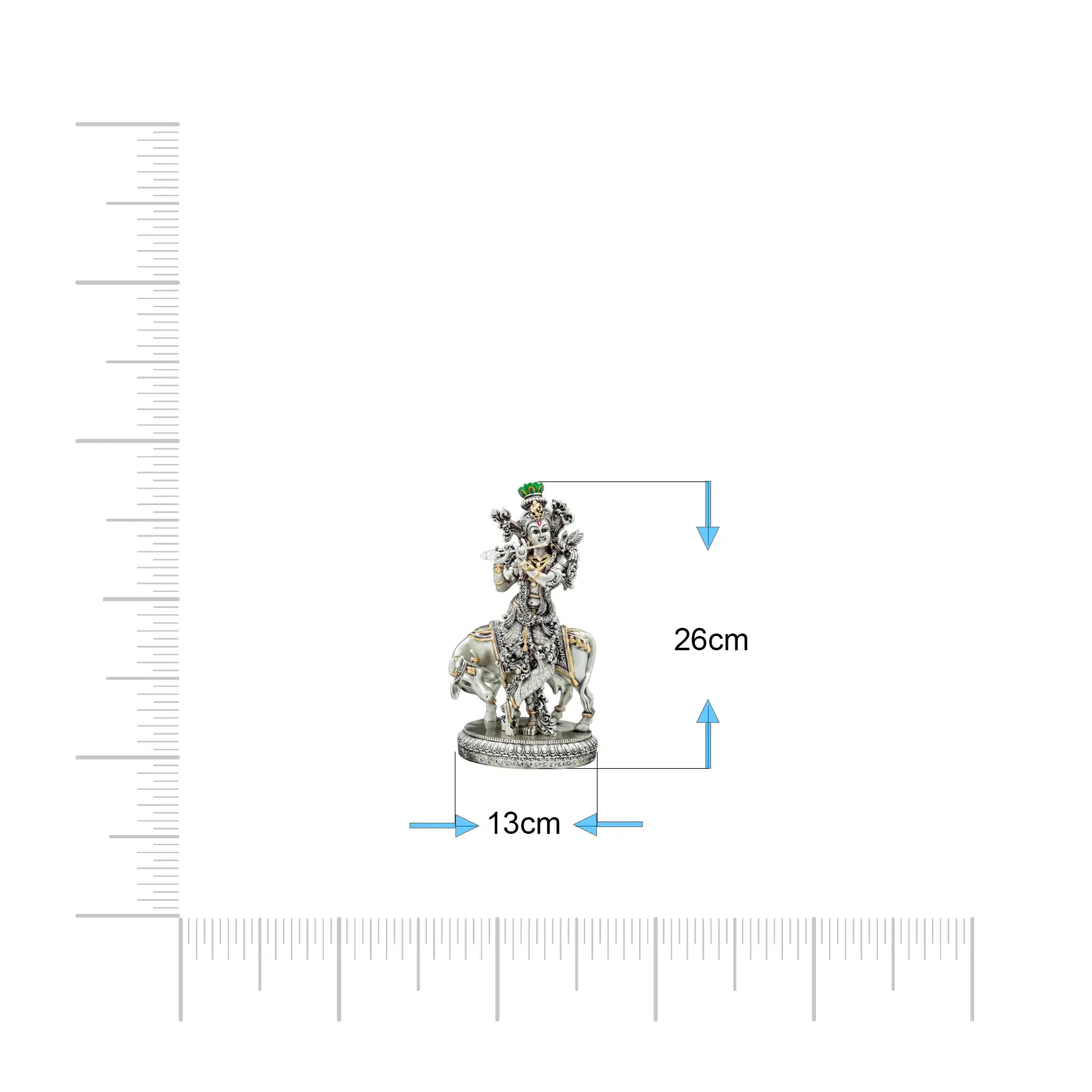 Divine Harmony – Lord Krishna with Cow Idol PIDRSKR4-0002