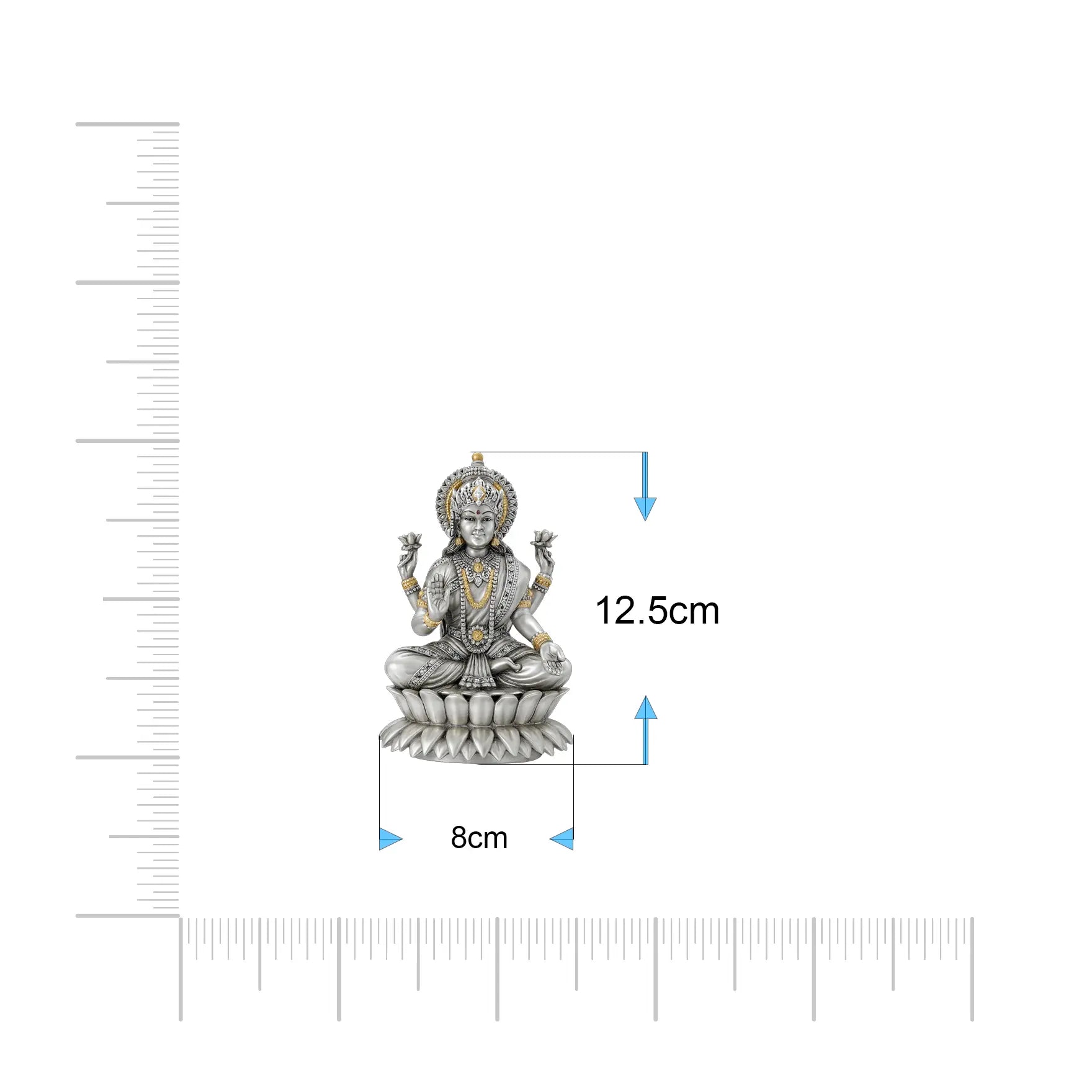 Divine Lakshmi Statue Seated on Lotus Pedestal PIDRSL25-005