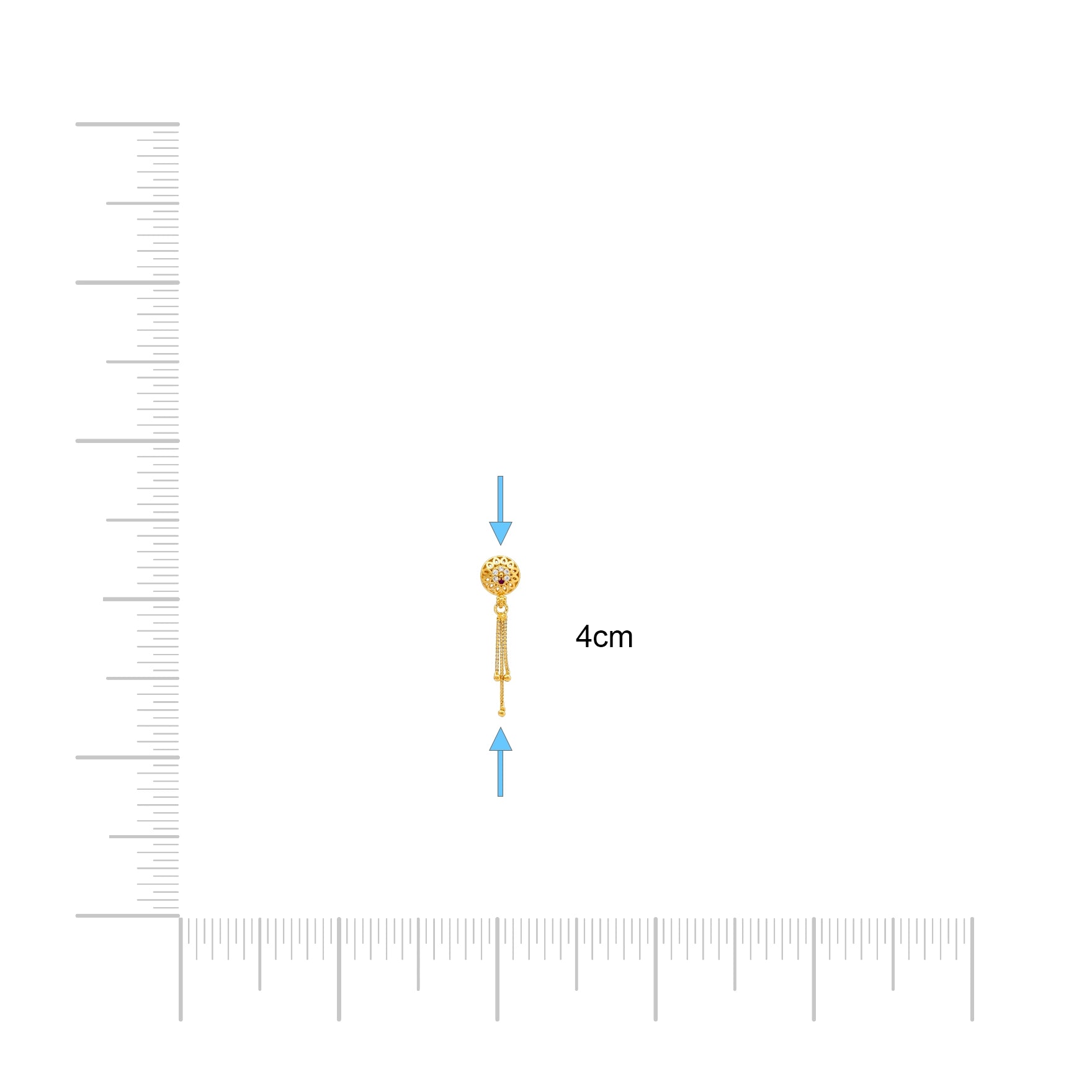 Golden Hanging Stud PSHST24WR-011