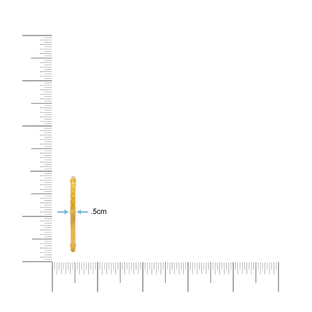 Cap End Slim Bangle Gold Layered