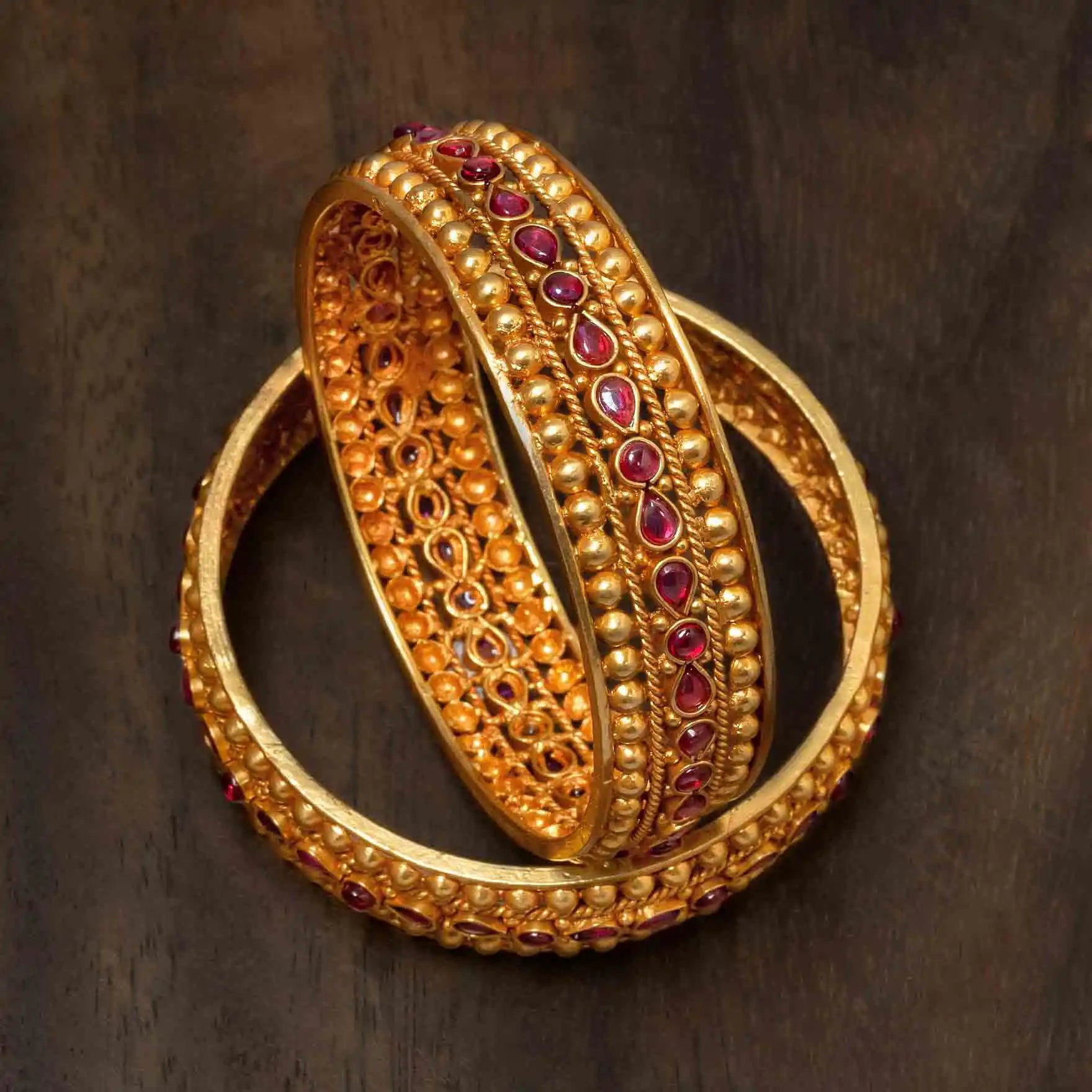 Sreshta Bangle PSGRBSR14R-006 - Parakkat Jewels