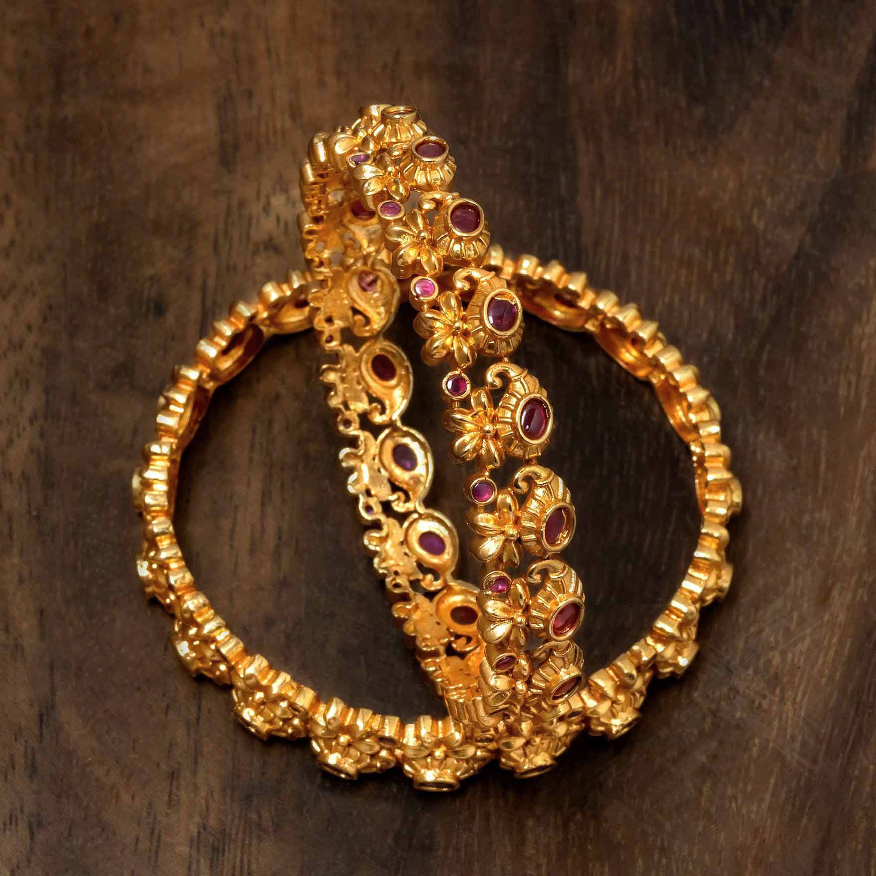 Sreshta Bangle PSGRBSR6R-063 - Parakkat Jewels