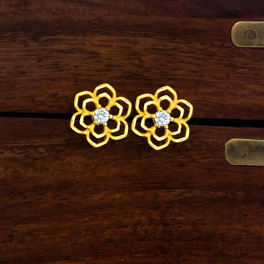 Beautiful Flower Shaped Gold Layered Studs Online
