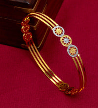 Golden with Rhodium Bangle PRGB145-091