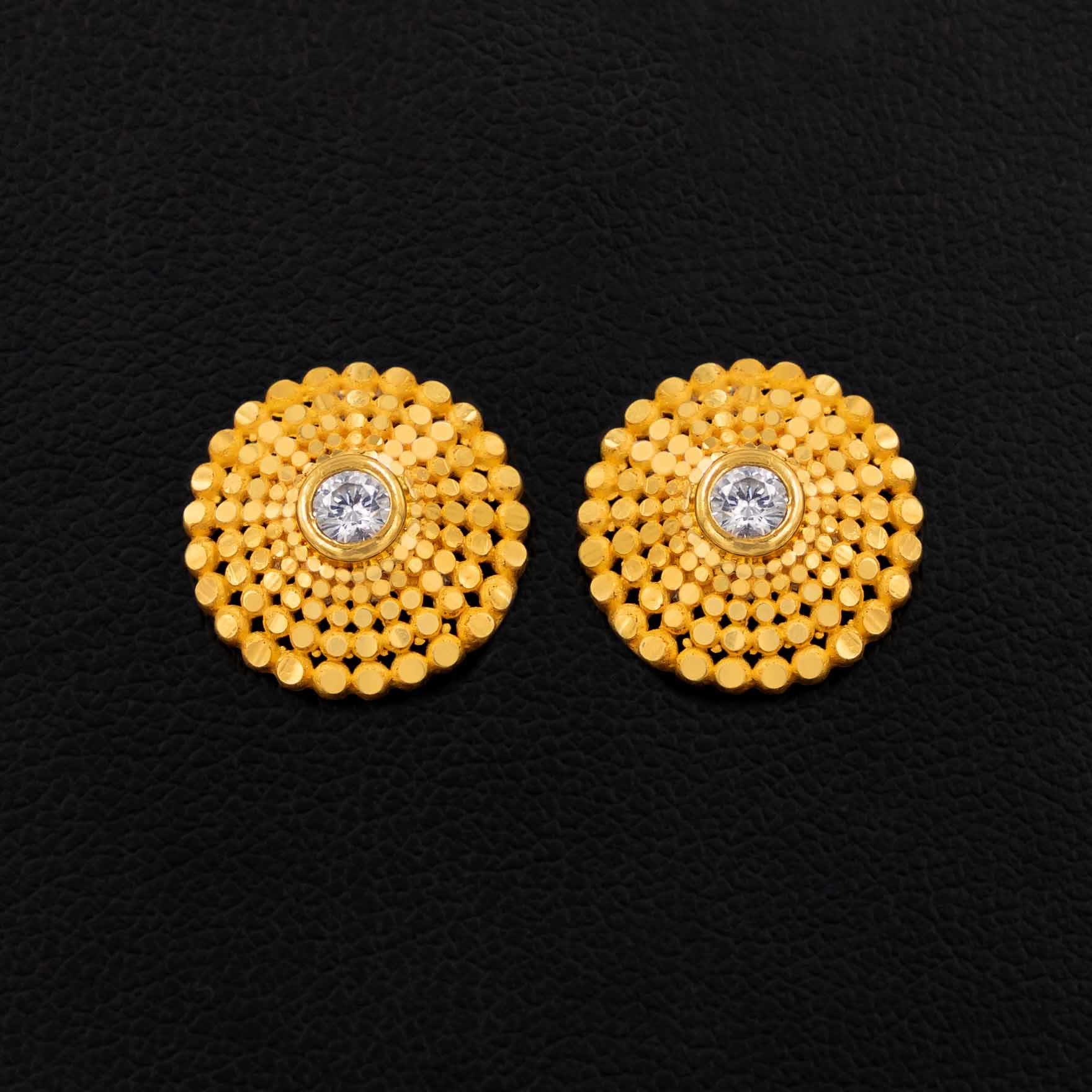 Small Gold Plated Earrings Stud Designs | Parakkat Jewels